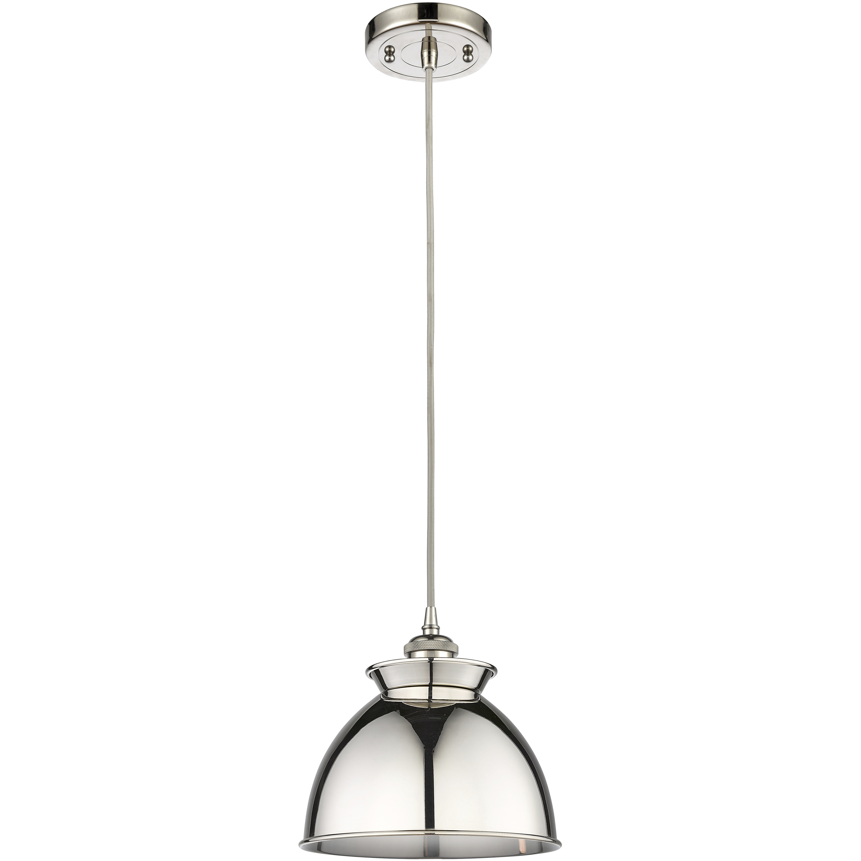 Adirondack 1 Light 8.13 inch Polished Nickel Mini Pendant Ceiling Light