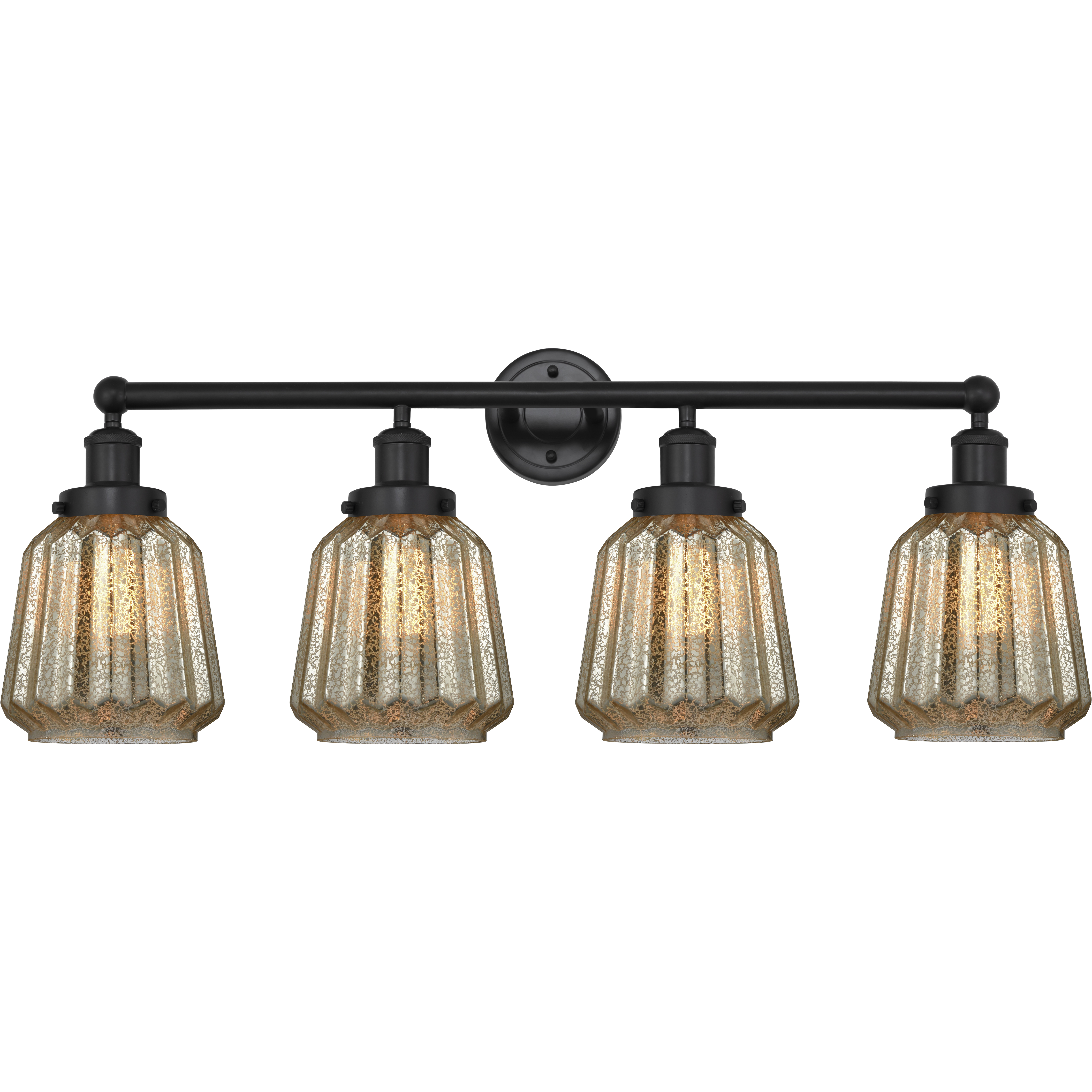 Chatham 4 Light 33.5 inch Matte Black Bath Vanity Light Wall Light