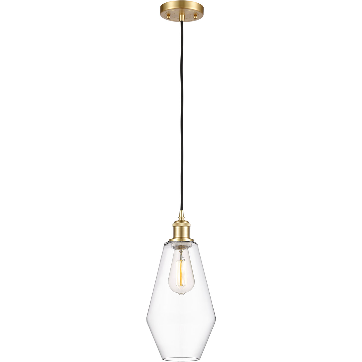 Ballston Cindyrella LED 7 inch Satin Gold Mini Pendant Ceiling Light