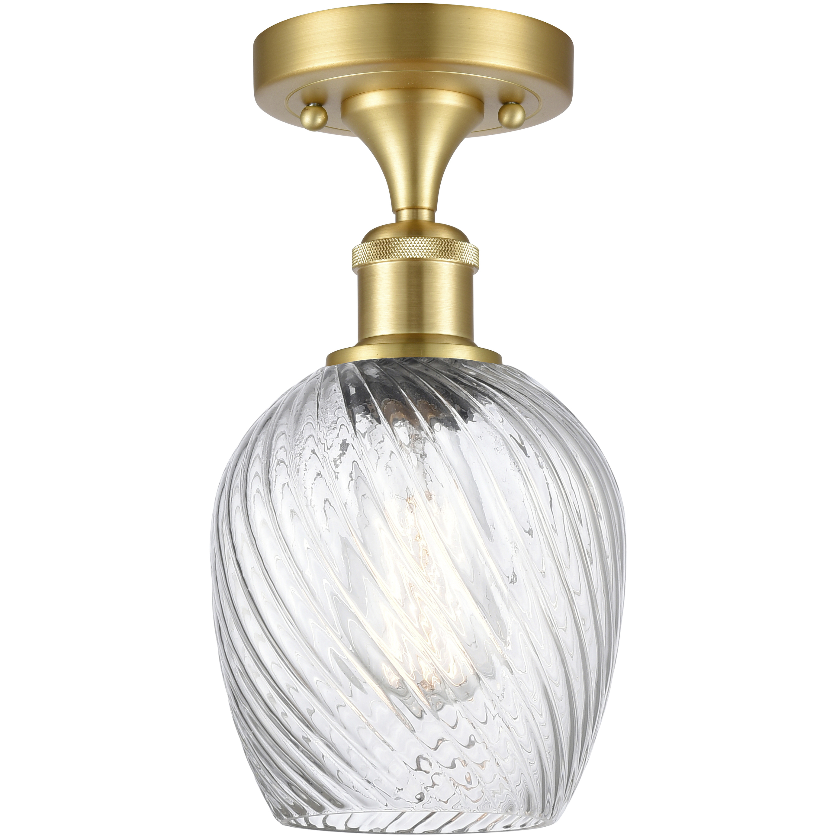 Salina 1 Light 5 inch Satin Gold Flush Mount Ceiling Light