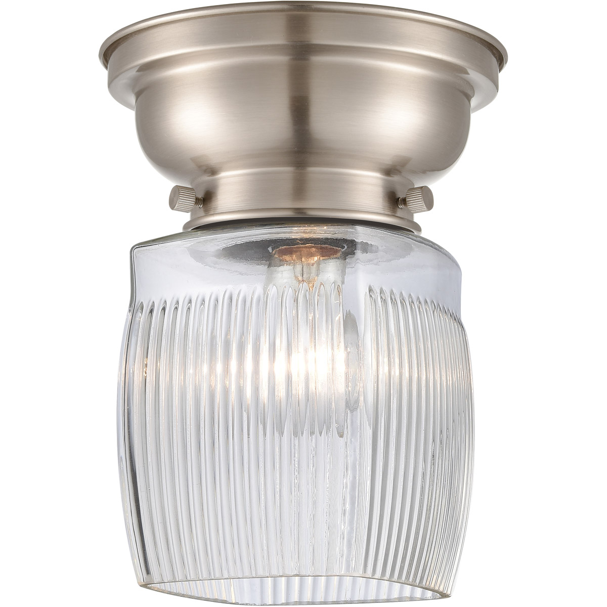 Aditi Colton LED 6 inch Brushed Satin Nickel Flush Mount Ceiling Light, Aditi