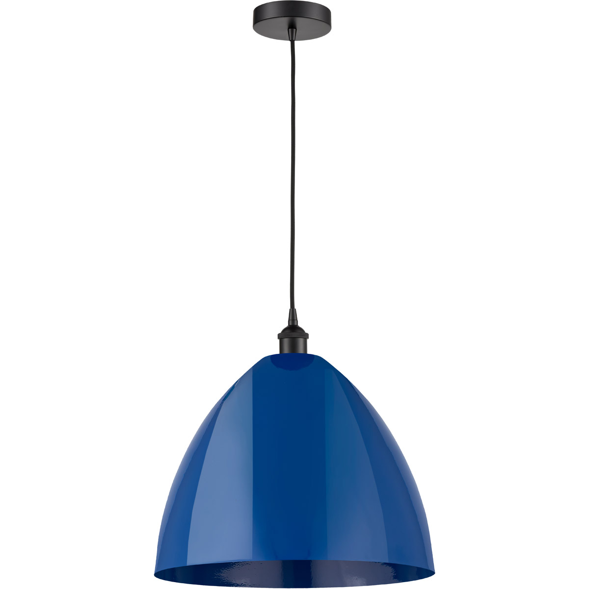 Edison Plymouth Dome LED 16 inch Matte Black Mini Pendant Ceiling Light