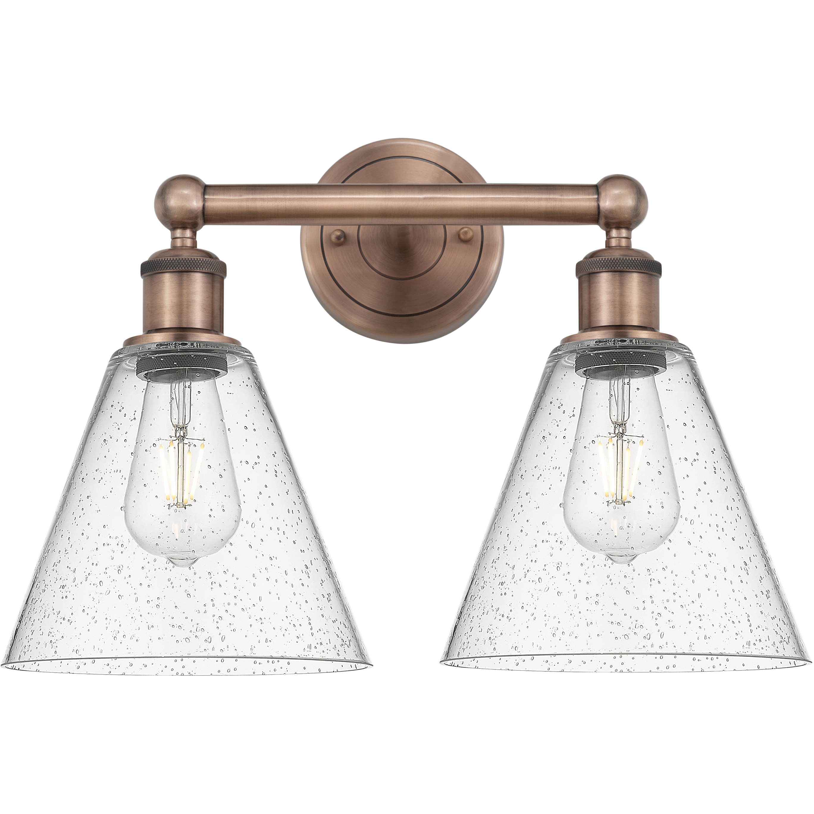 Berkshire 2 Light 17 inch Antique Copper Bath Vanity Light Wall Light in Seedy