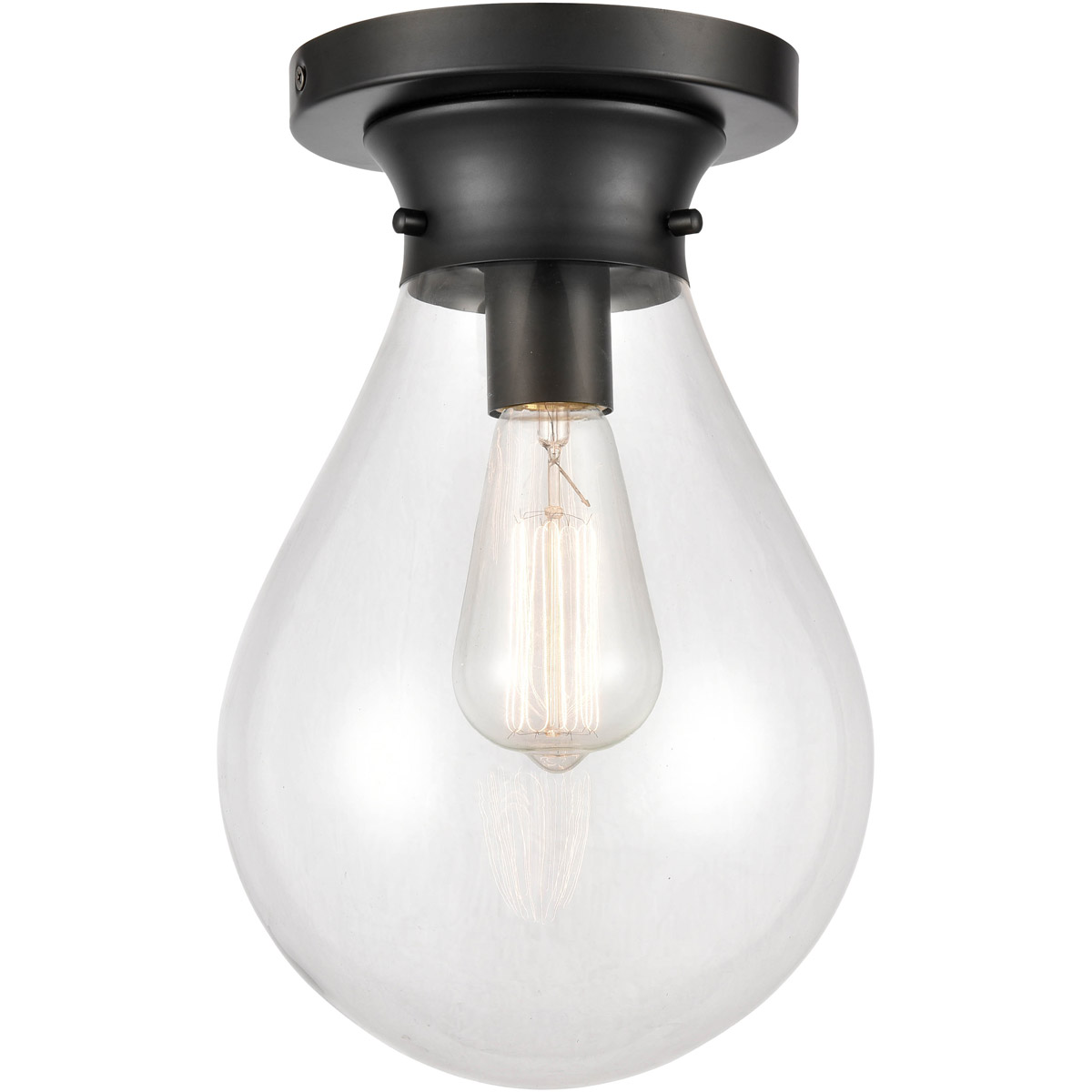 Genesis LED 7.88 inch Matte Black Flush Mount Ceiling Light