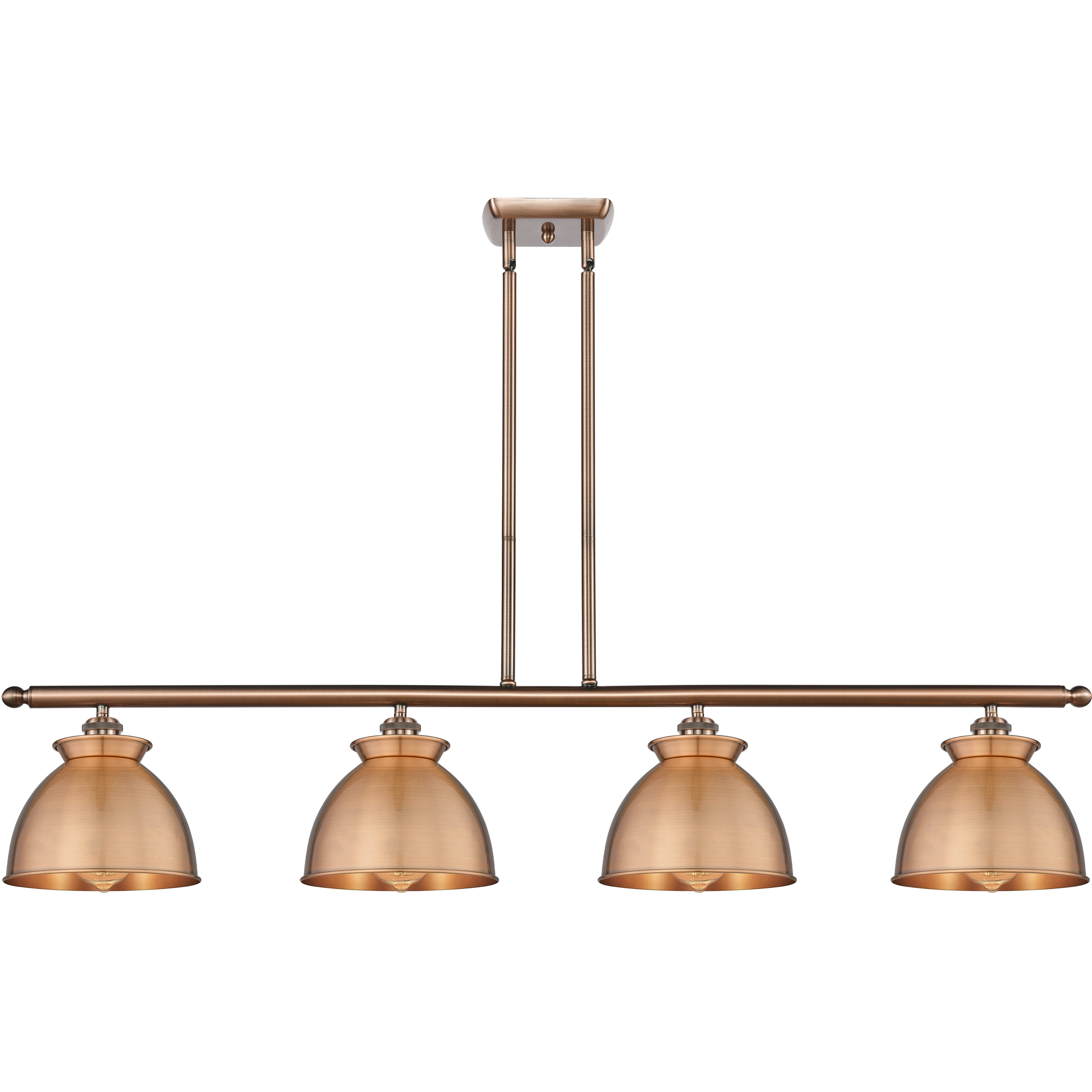Adirondack 4 Light 48 inch Antique Copper Island Light Ceiling Light in Incandescent