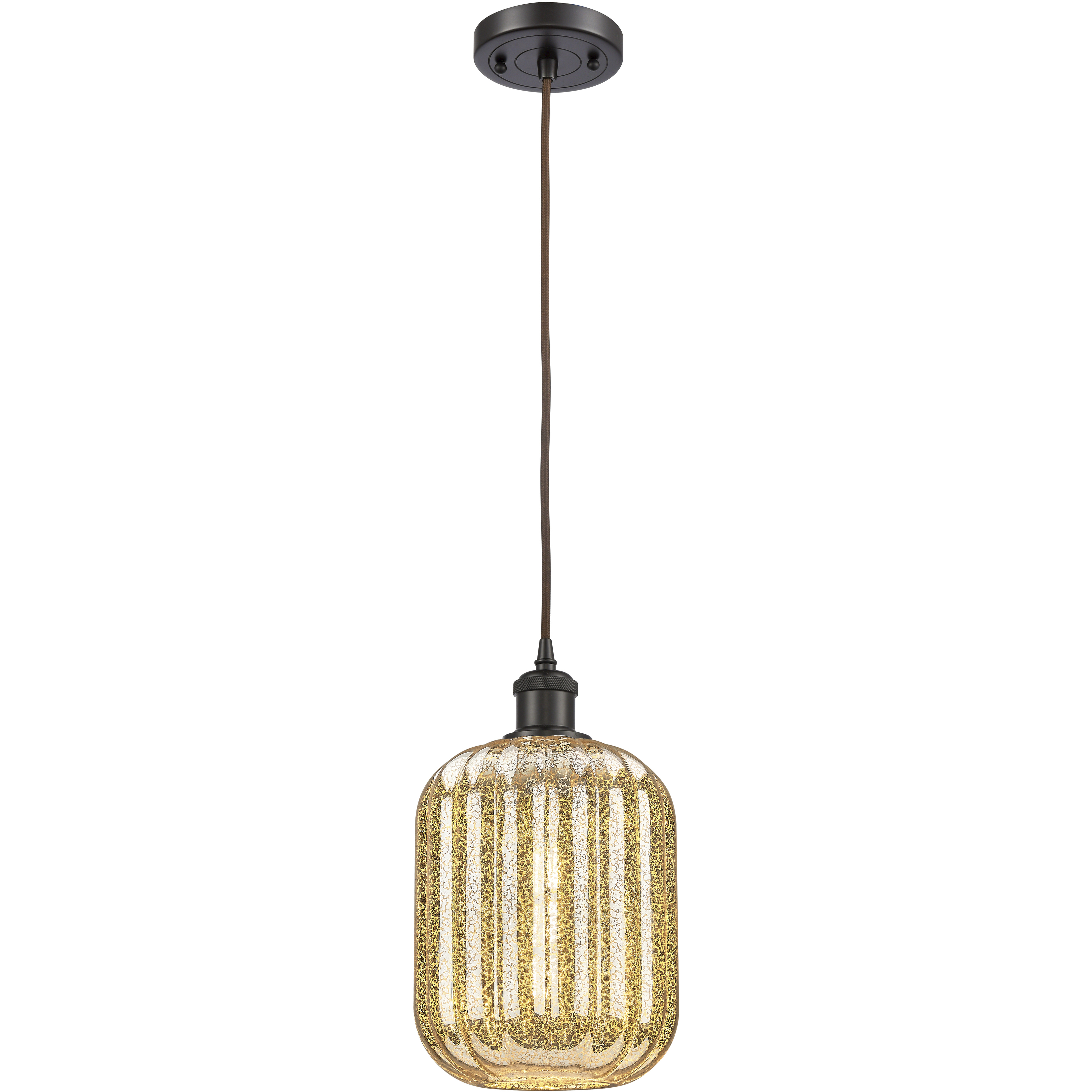 Ballston Preston 1 Light 6.75 inch Oil Rubbed Bronze Mini Pendant Ceiling Light in Mercury