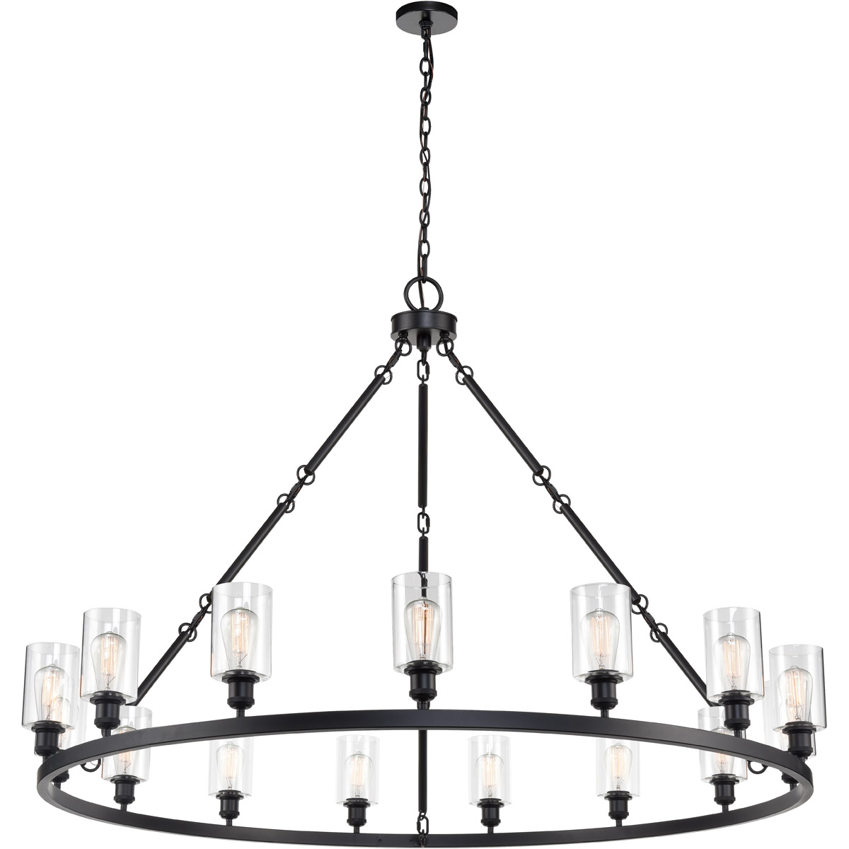 Innovations Lighting 860BKG802 Ballston Saloon 20 Light 60 inch Matte