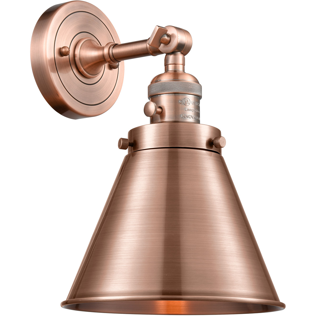 Franklin Restoration Appalachian 1 Light 8 inch Antique Copper Sconce Wall Light, Franklin Restoration