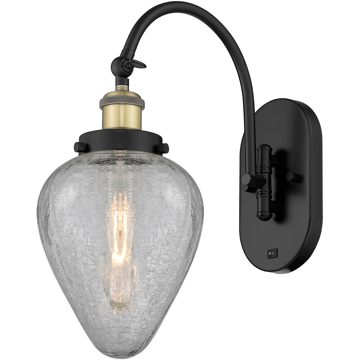 Franklin Restoration Geneseo 1 Light 6.5 inch Black Antique Brass Sconce Wall Light