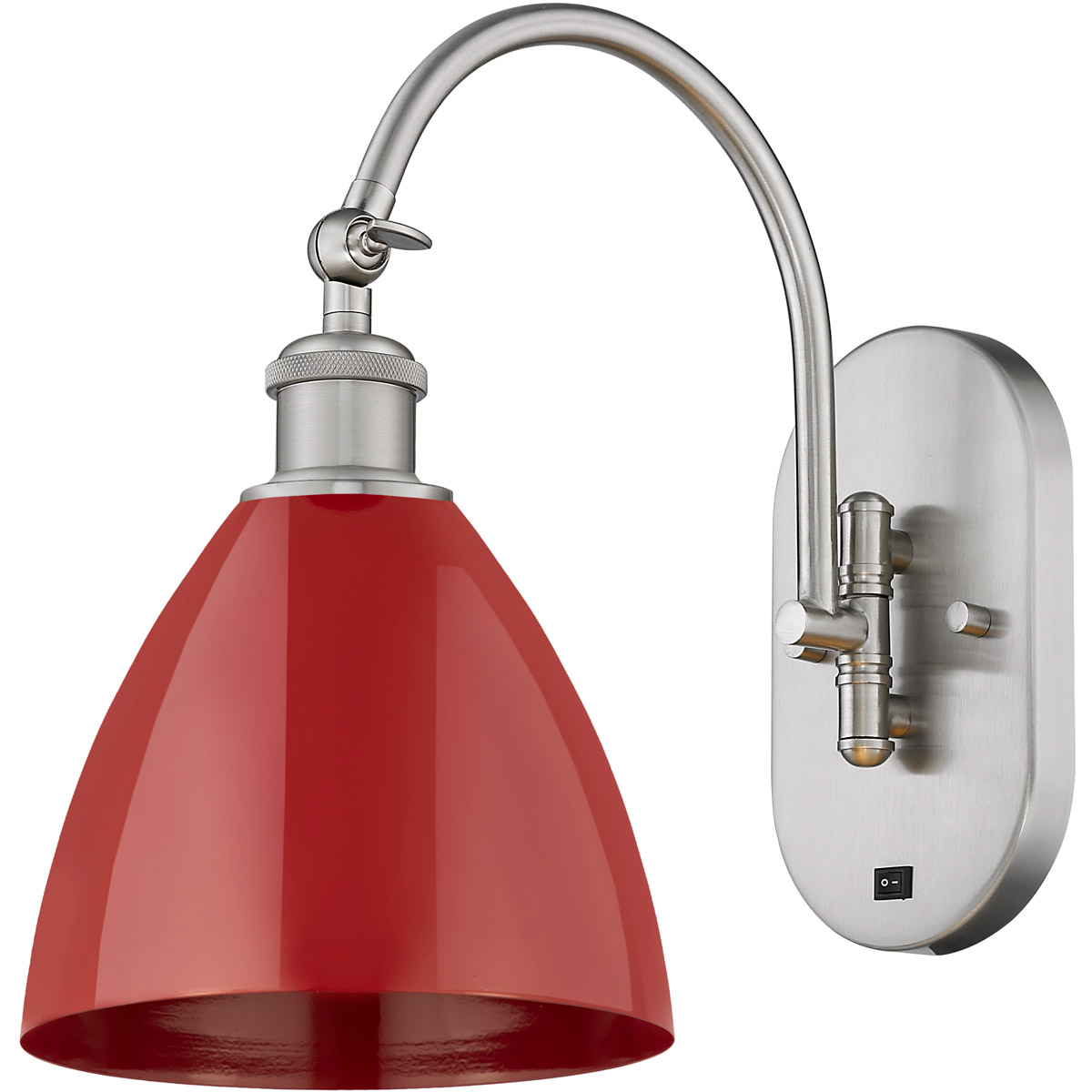 Ballston Plymouth Dome LED 8 inch Brushed Satin Nickel Sconce Wall Light