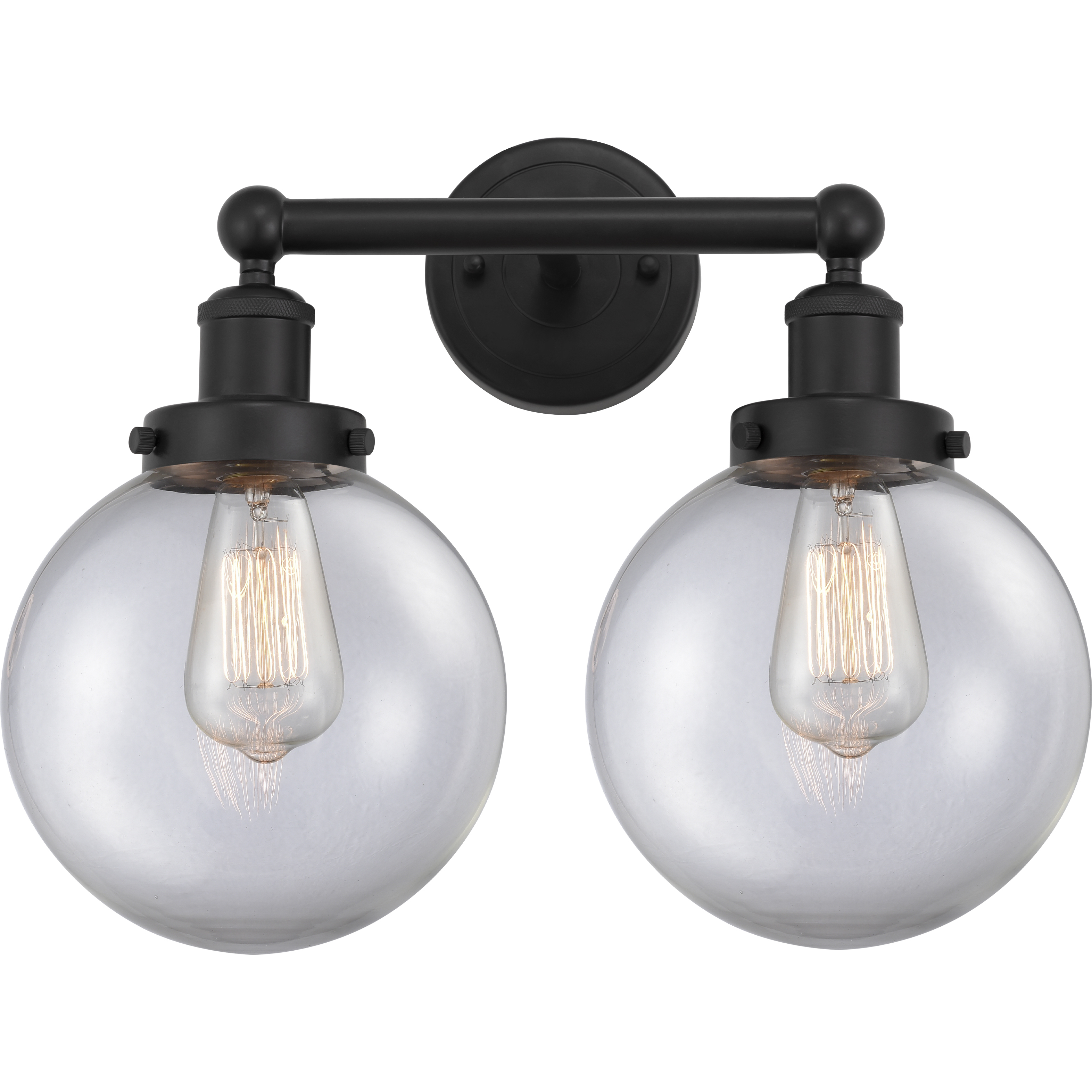 Beacon 2 Light 15.5 inch Matte Black Bath Vanity Light Wall Light