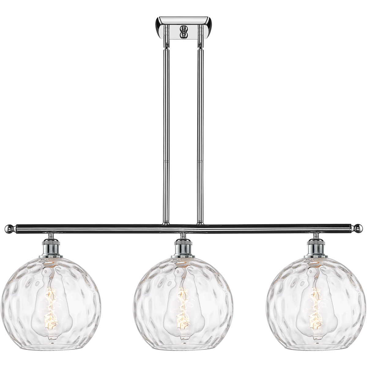 Ballston Athens Water Glass 3 Light 37 inch Polished Chrome Island Light Ceiling Light