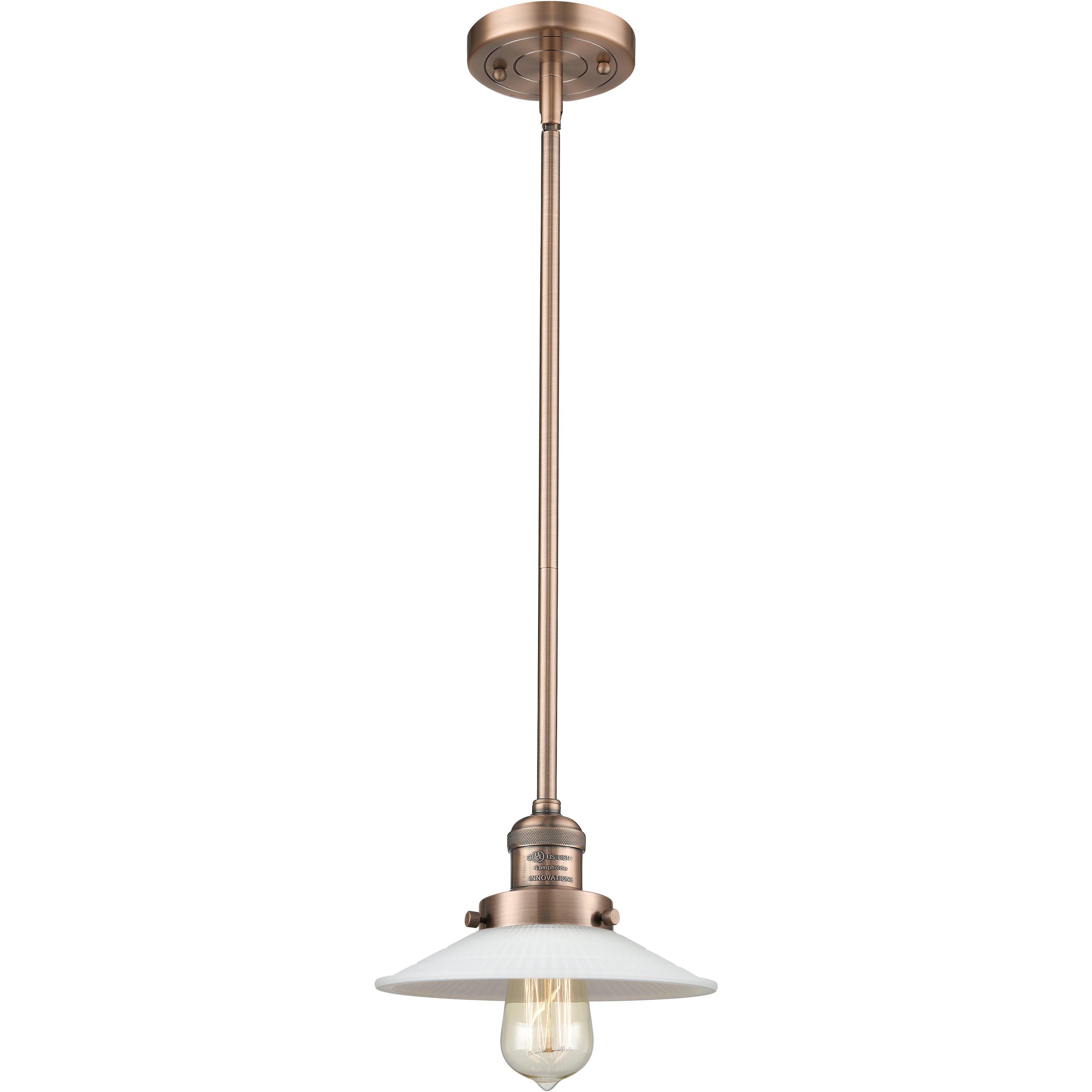 Innovations Lighting Franklin Restoration Bare Bulb 1 Light 2 inch Antique Copper Mini Pendant Ceiling Light 201S-AC - Open Box
