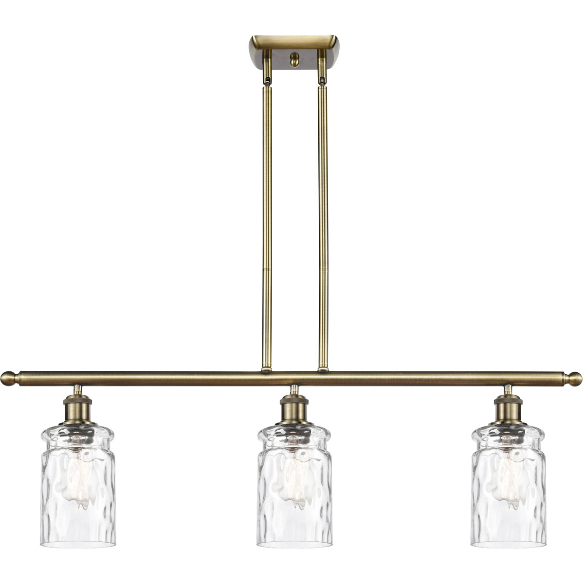 Ballston Candor LED 36 inch Antique Brass Island Light Ceiling Light, Ballston