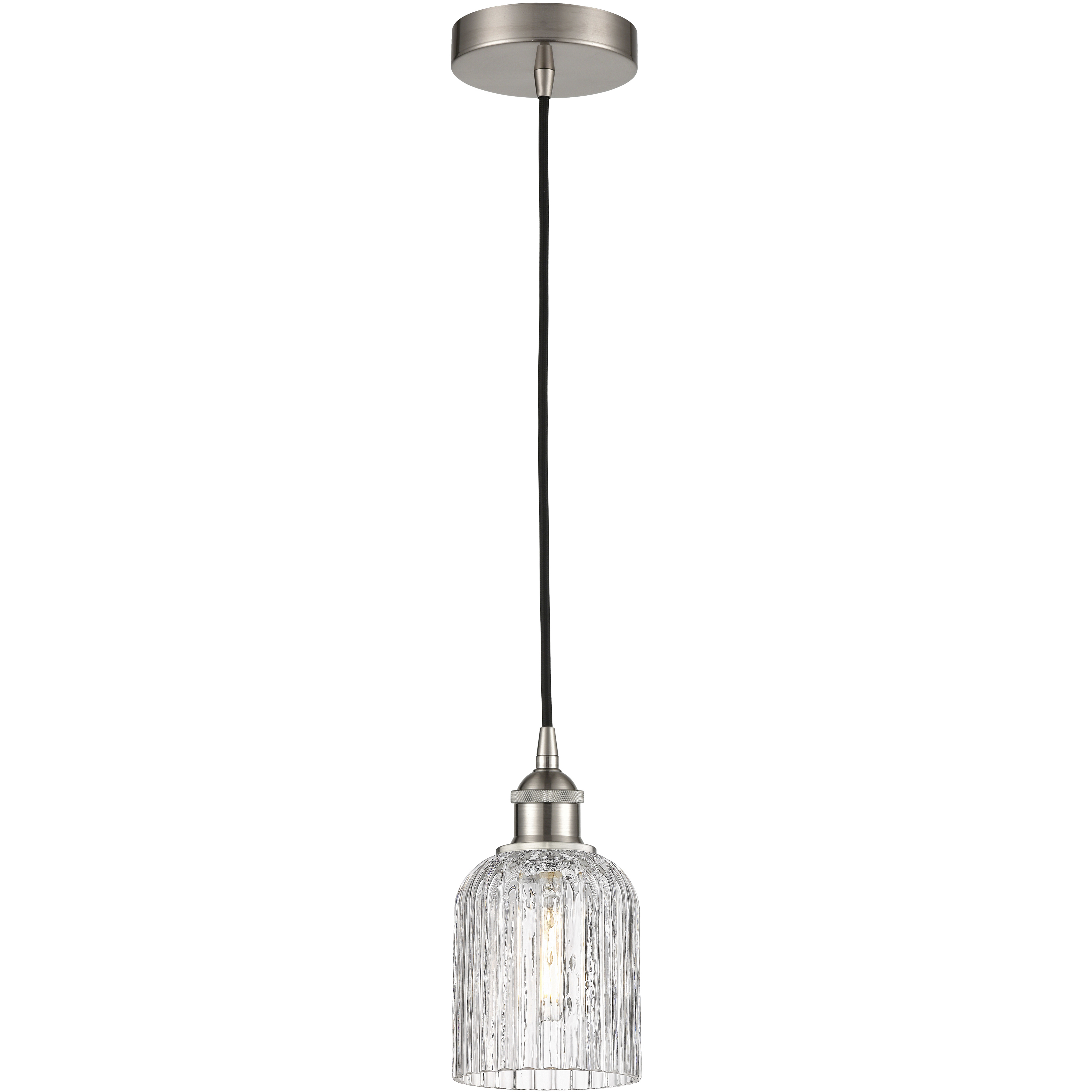 Bridal Veil 1 Light 5 inch Antique Brass Mini Pendant Ceiling Light in Seedy