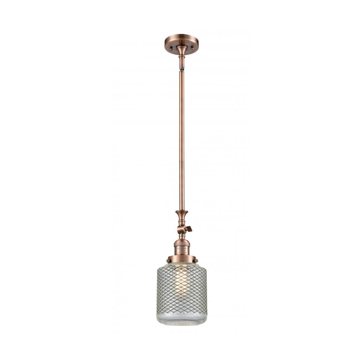 Franklin Restoration Stanton LED 6 inch Antique Copper Mini Pendant Ceiling Light, Franklin Restoration