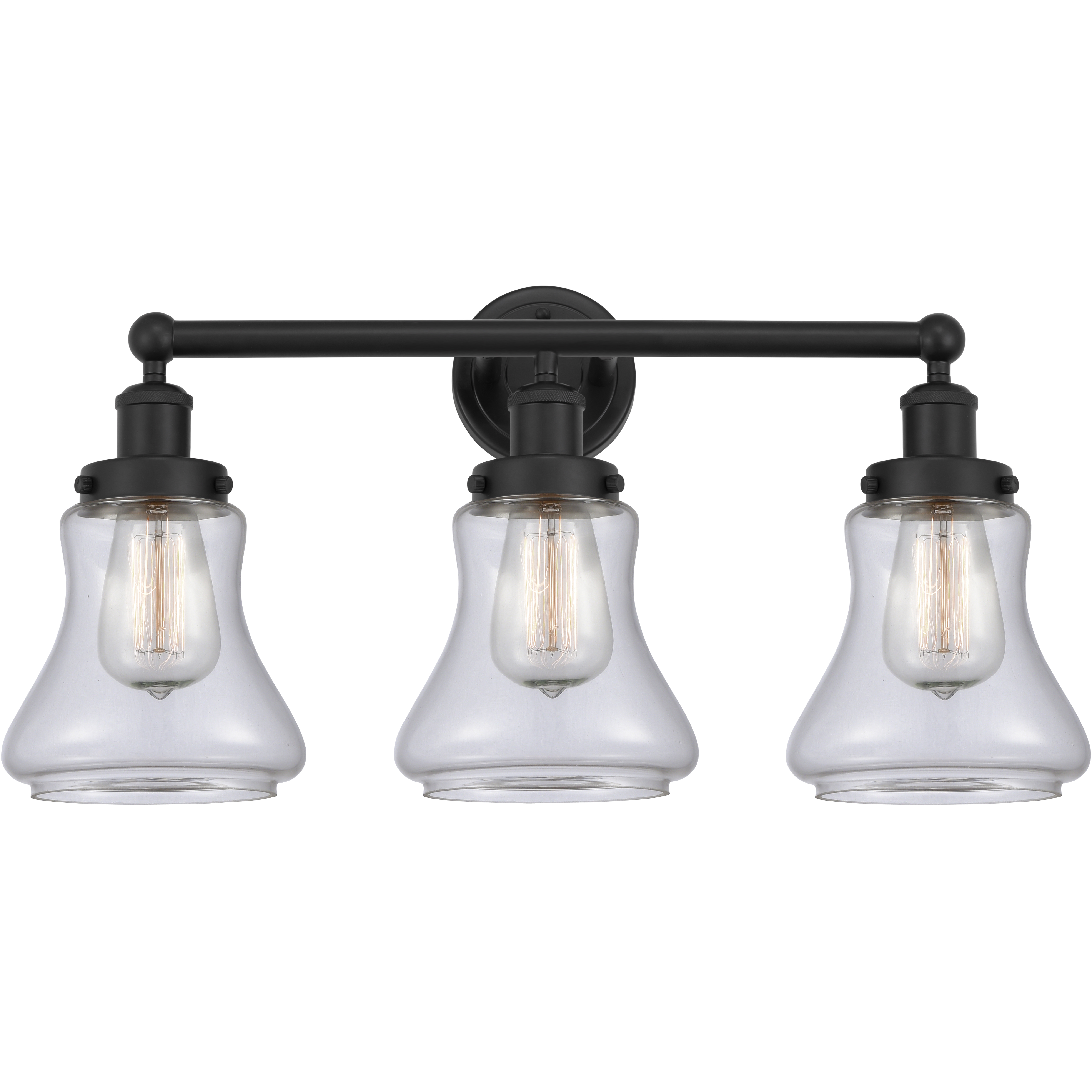 Bellmont 3 Light 24.5 inch Matte Black Bath Vanity Light Wall Light