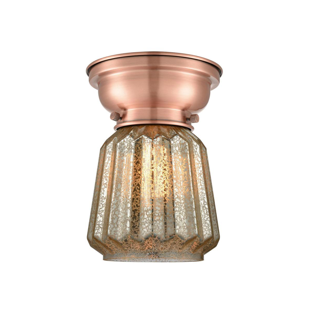 Aditi Halophane LED 9 inch Antique Copper Flush Mount Ceiling Light in Matte White Halophane Glass, Aditi