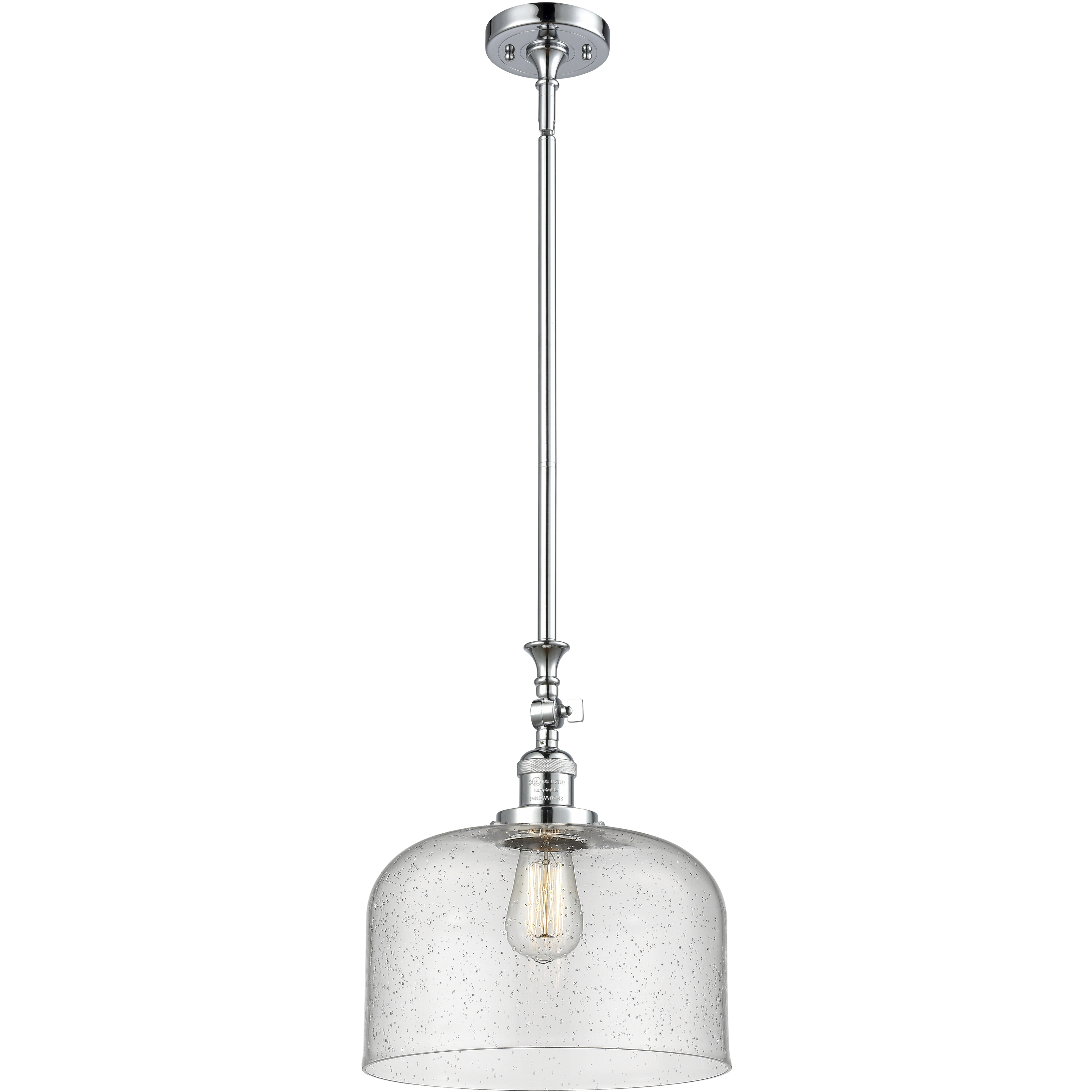 Franklin Restoration Bell LED 12 inch Polished Chrome Mini Pendant Ceiling Light in Seedy, Franklin Restoration