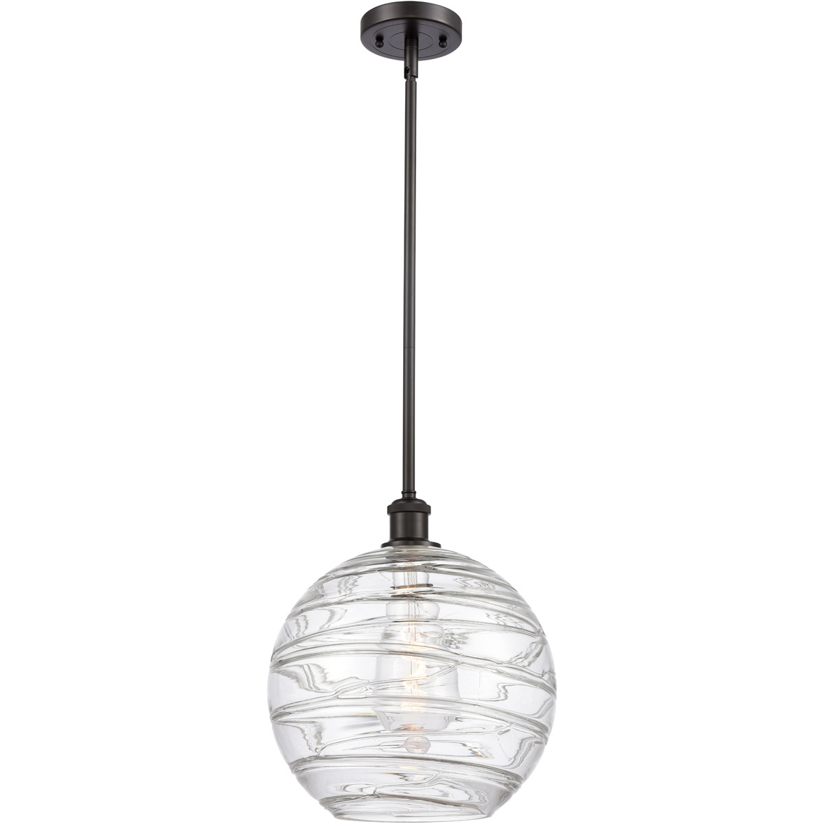 Ballston X-Large Deco Swirl LED 12 inch Oil Rubbed Bronze Pendant Ceiling Light, Ballston
