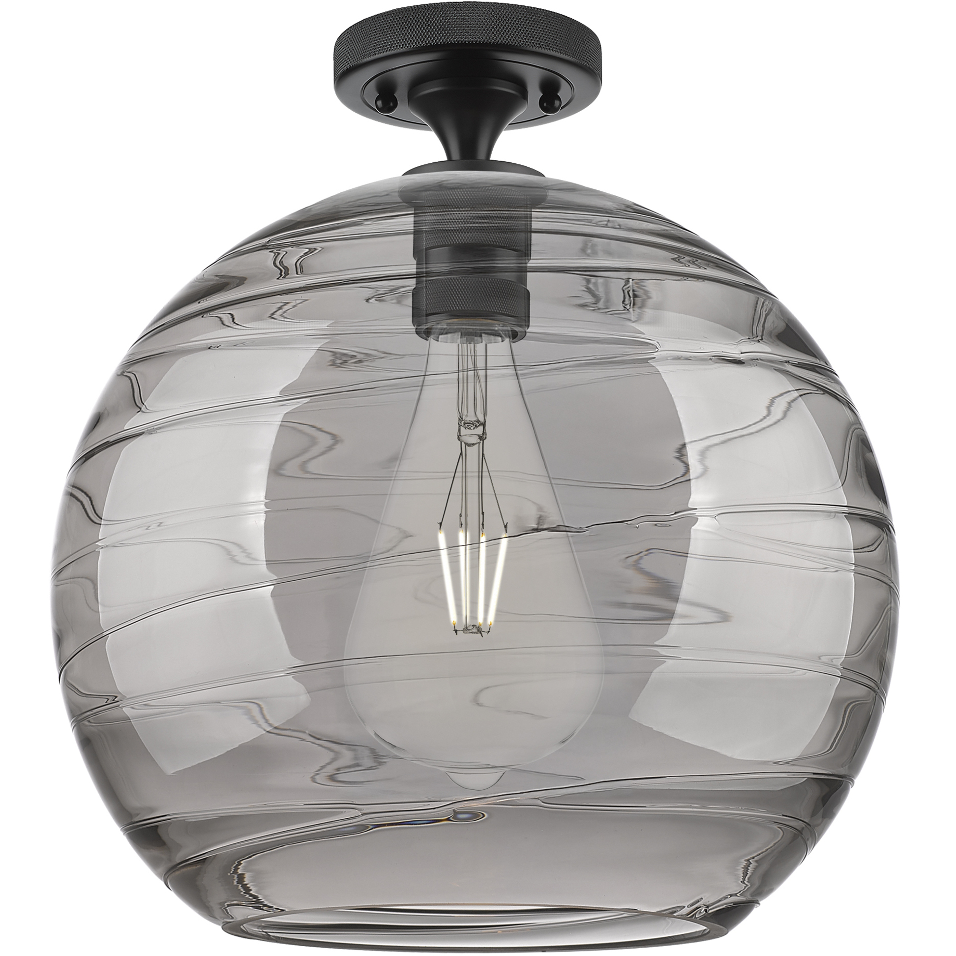 Crown Point 1 Light 12 inch Matte Black Flush Mount Ceiling Light