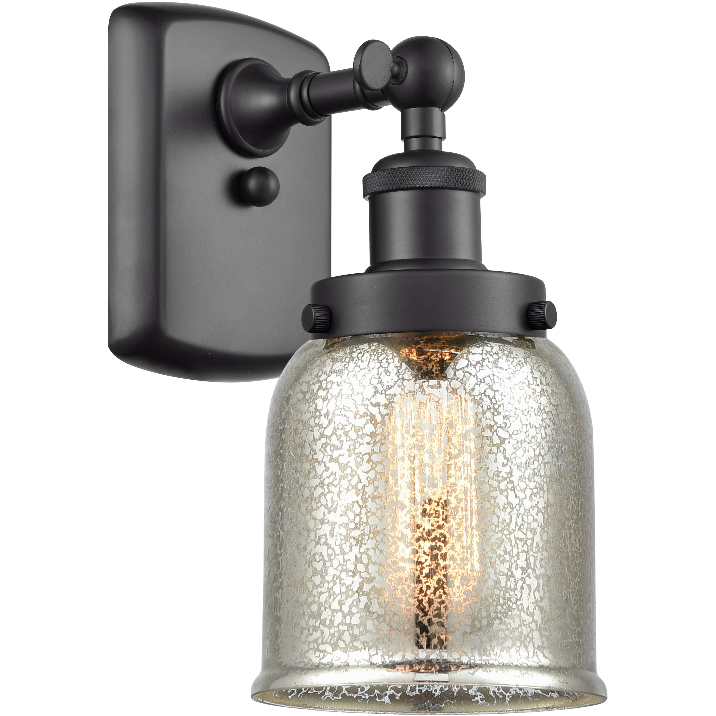 Small Bell 1 Light 5 inch Matte Black Sconce Wall Light, Ballston