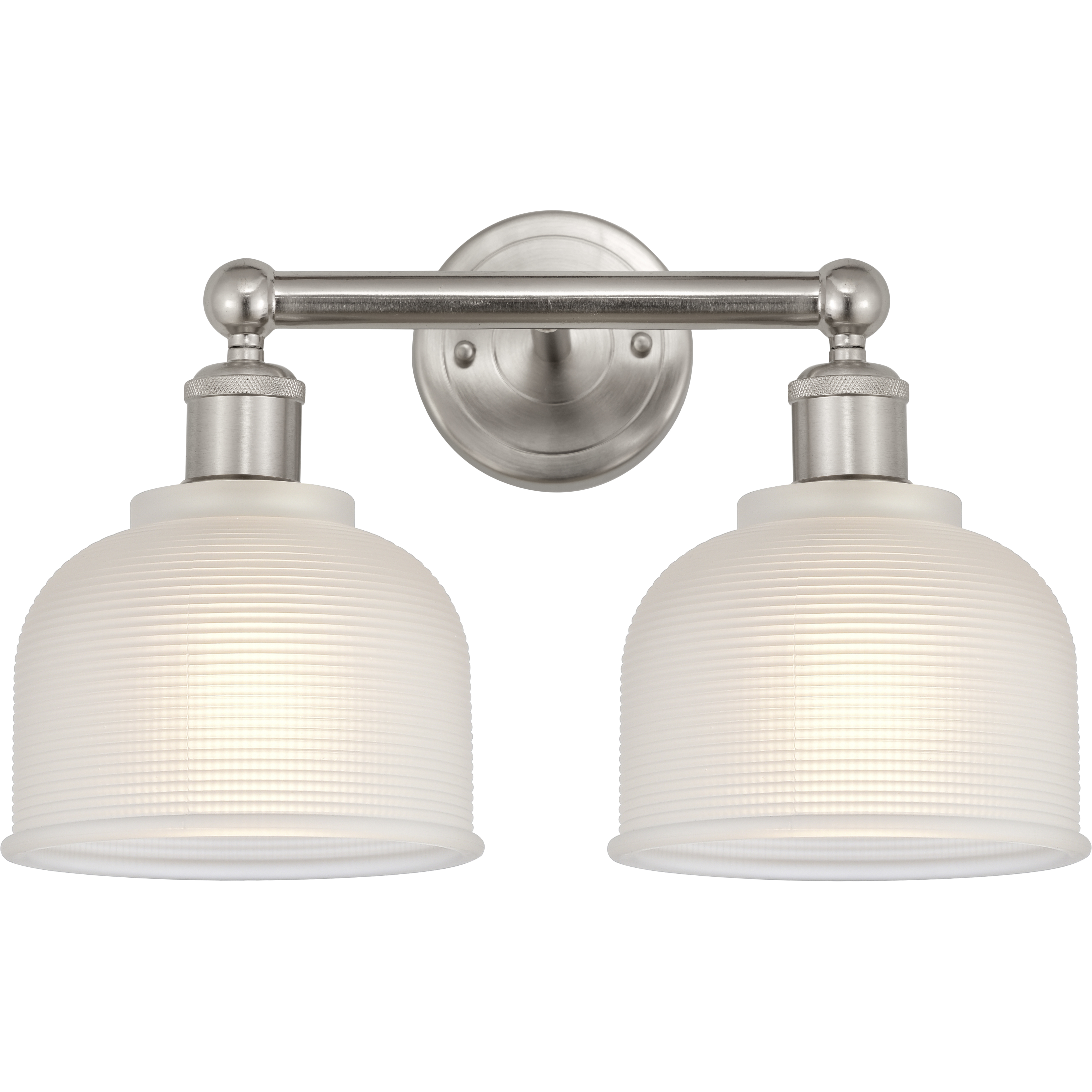 Edison Dayton 2 Light 15 inch Brushed Satin Nickel Bath Vanity Light Wall Light in White