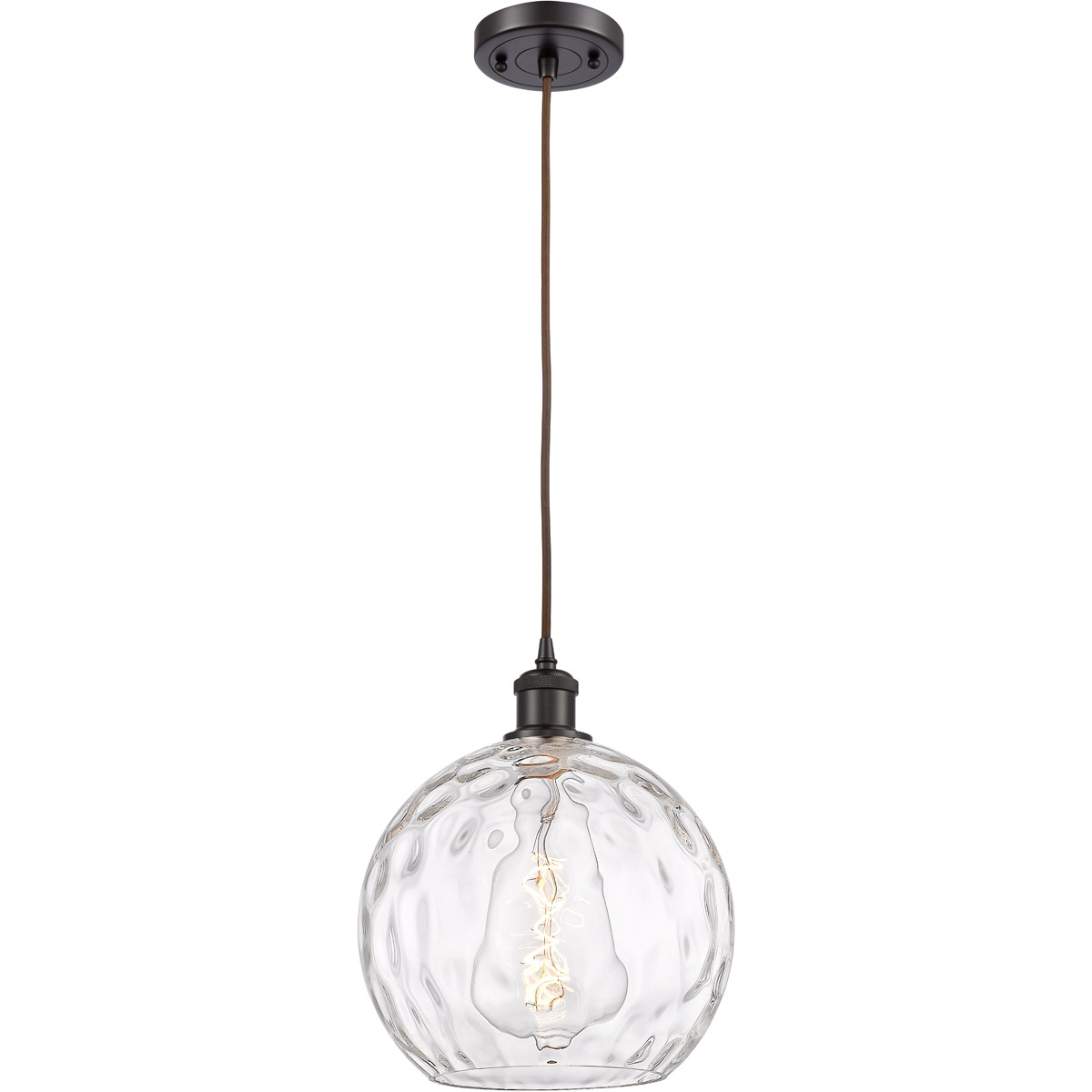 Ballston Athens Water Glass LED 10 inch Oil Rubbed Bronze Mini Pendant Ceiling Light
