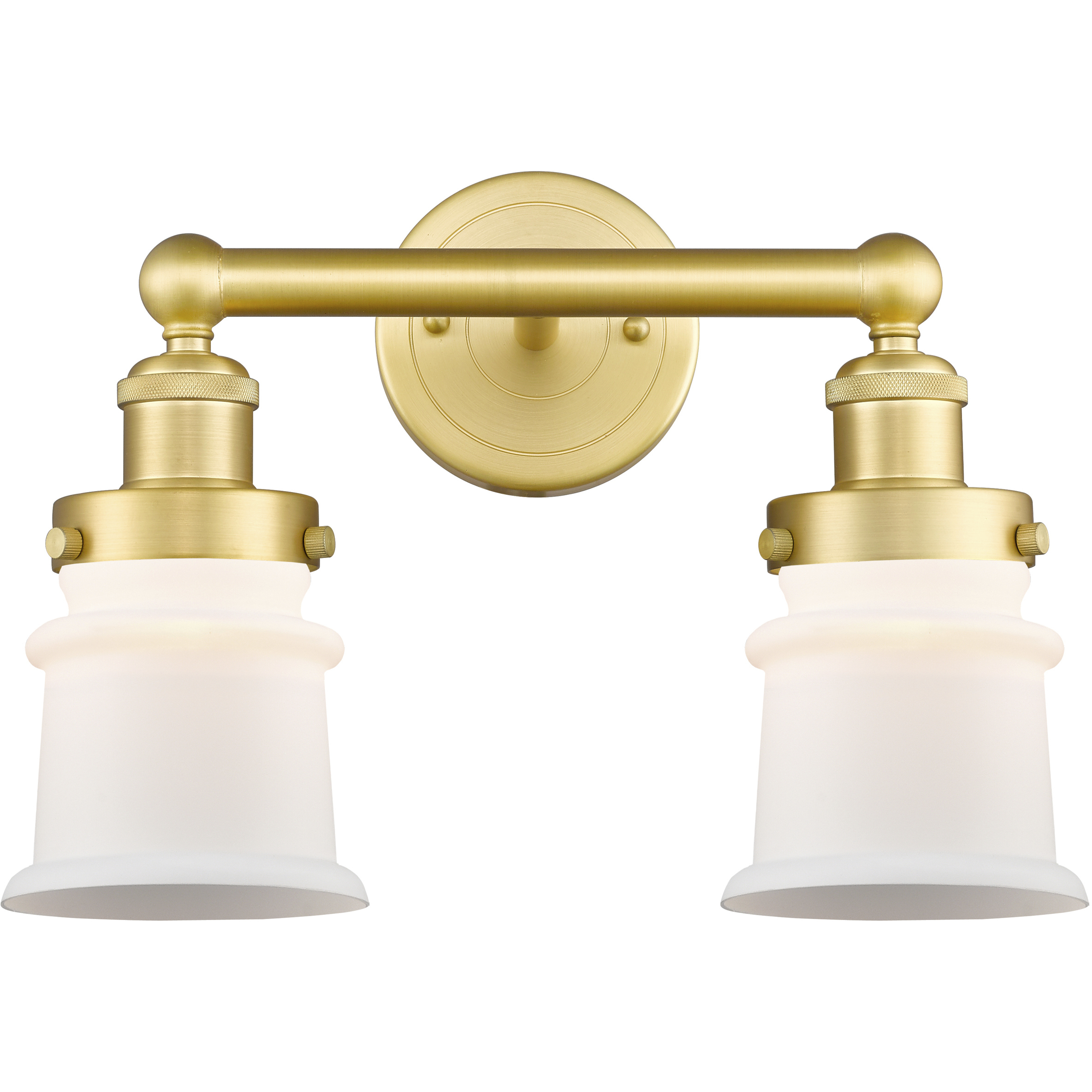 Canton 2 Light 14.25 inch Satin Gold Bath Vanity Light Wall Light in Matte White