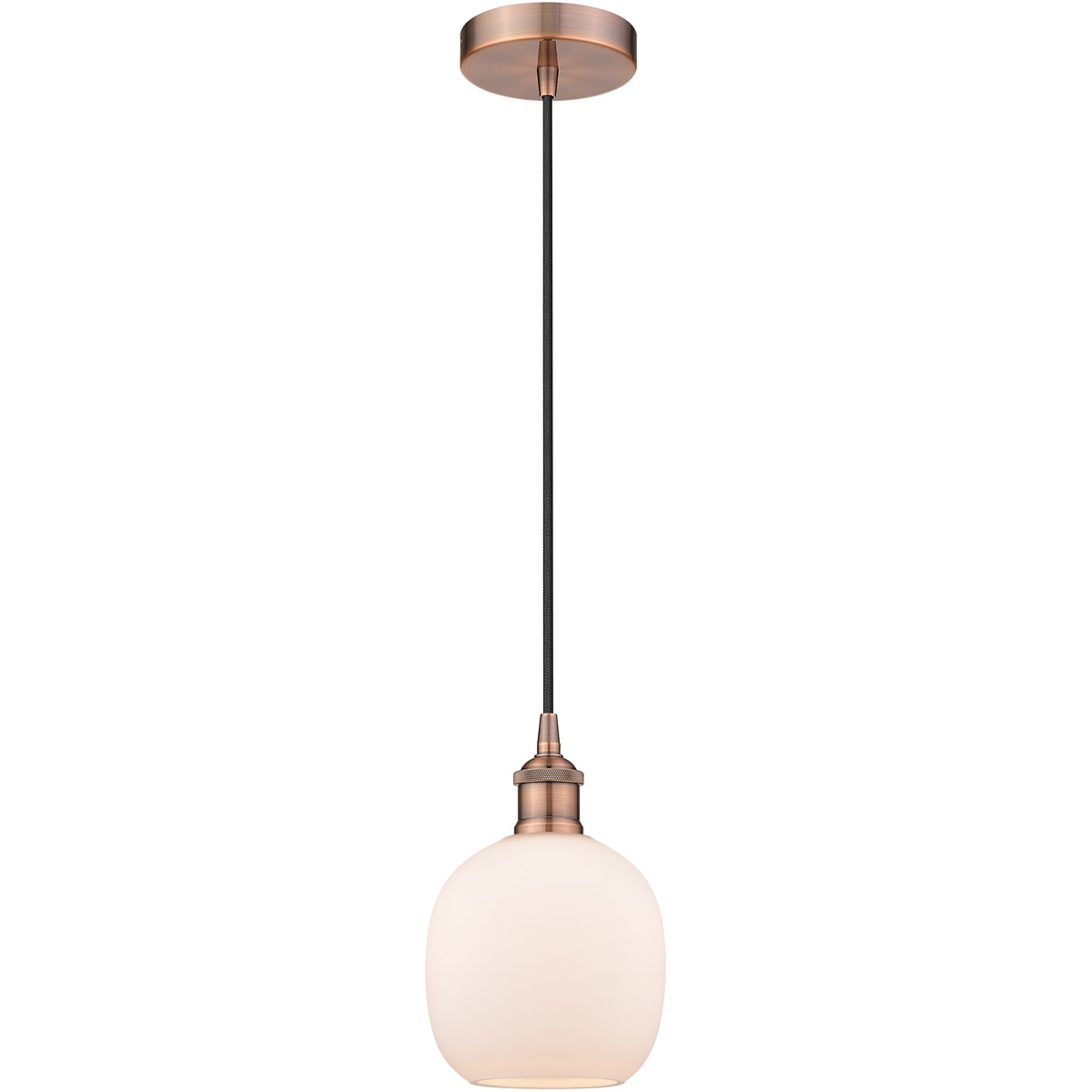 Edison Belfast 1 Light 6 inch Antique Copper Mini Pendant Ceiling Light