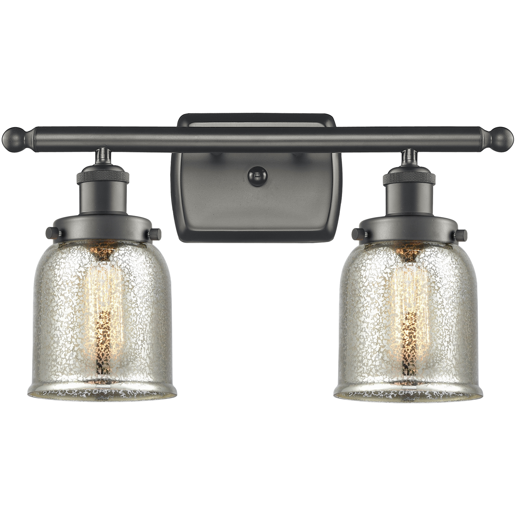 Small Bell 2 Light 16 inch Oil Rubbed Bronze Bath Vanity Light Wall Light, Ballston