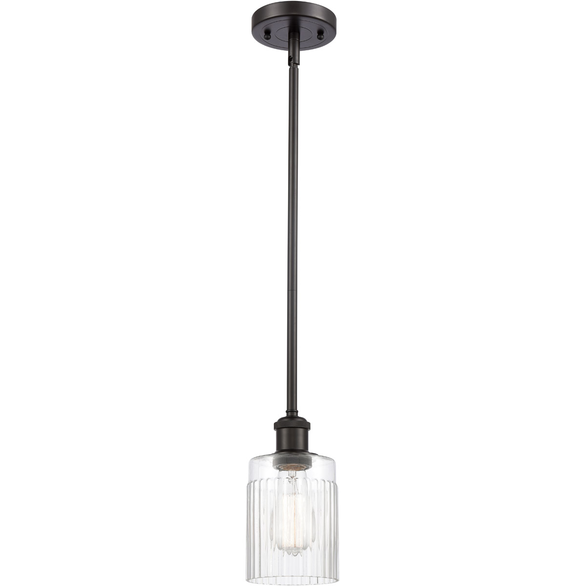 Ballston Hadley 1 Light 5 inch Oil Rubbed Bronze Pendant Ceiling Light in Clear Glass, Ballston