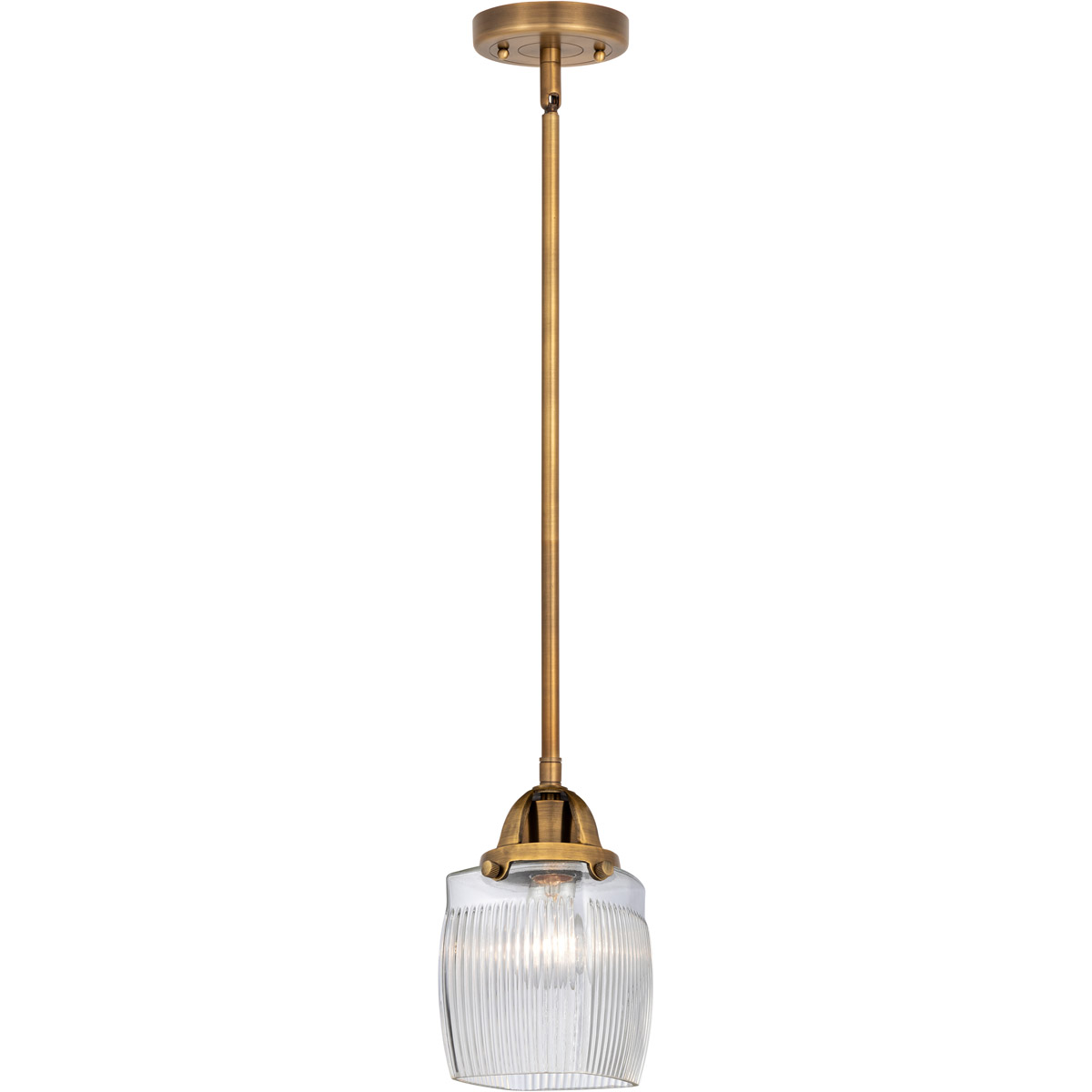 Nouveau 2 Colton LED 6 inch Brushed Brass Mini Pendant Ceiling Light