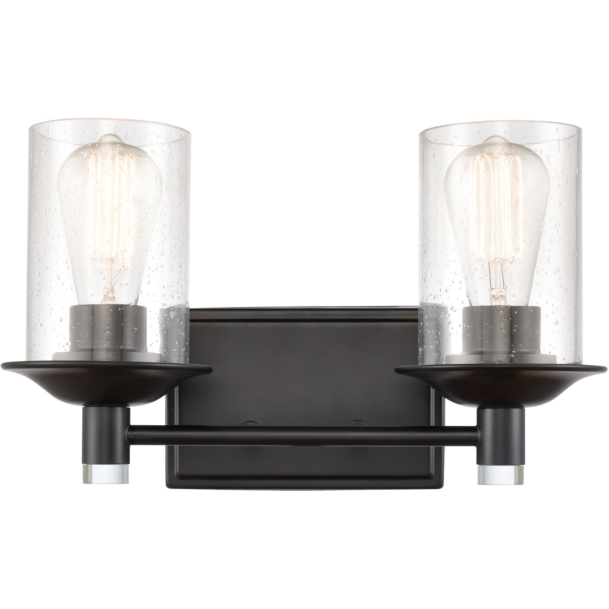 Manhattan 2 Light 14.5 inch Matte Black Bath Vanity Light Wall Light