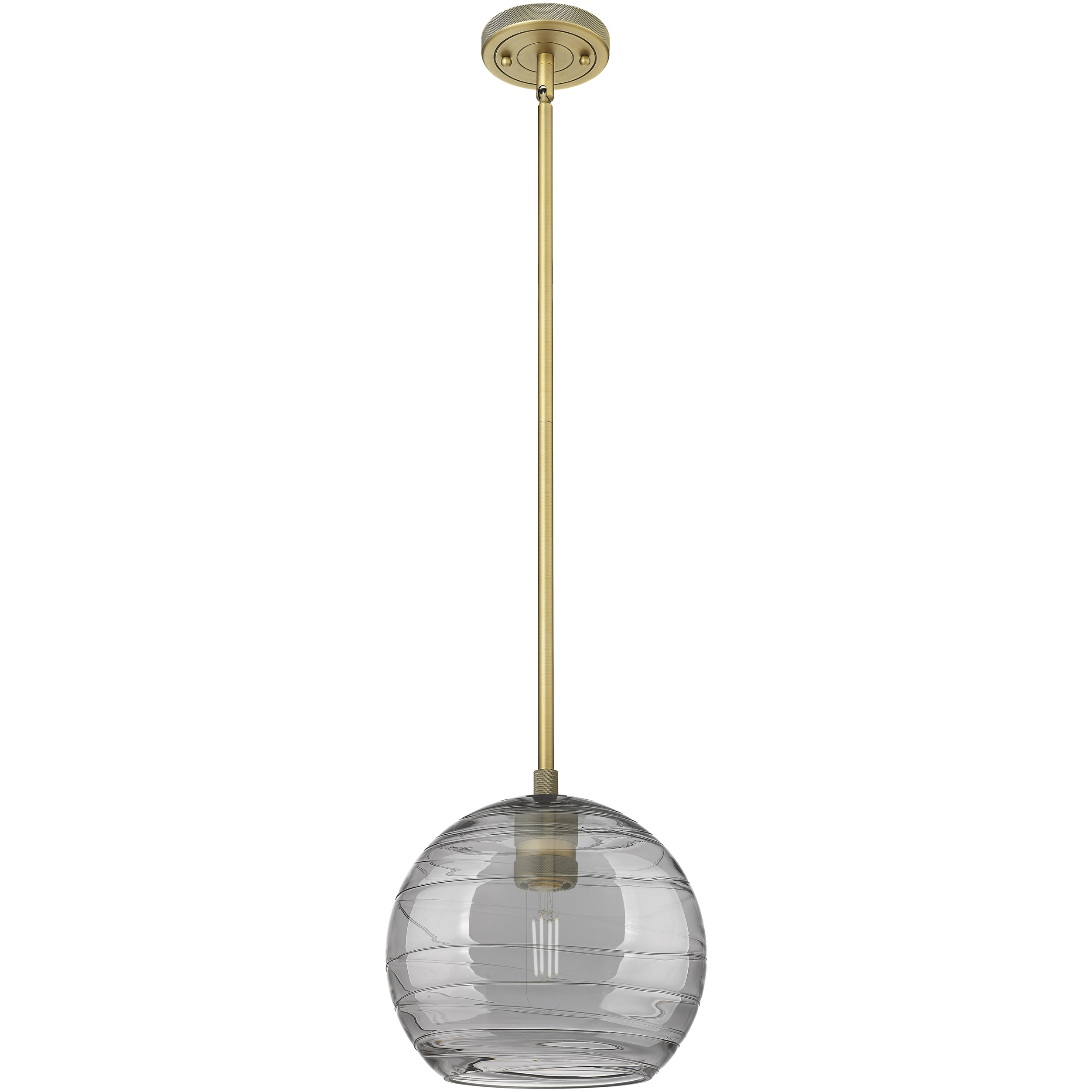 Crown Point 1 Light 8 inch Brushed Brass Pendant Ceiling Light