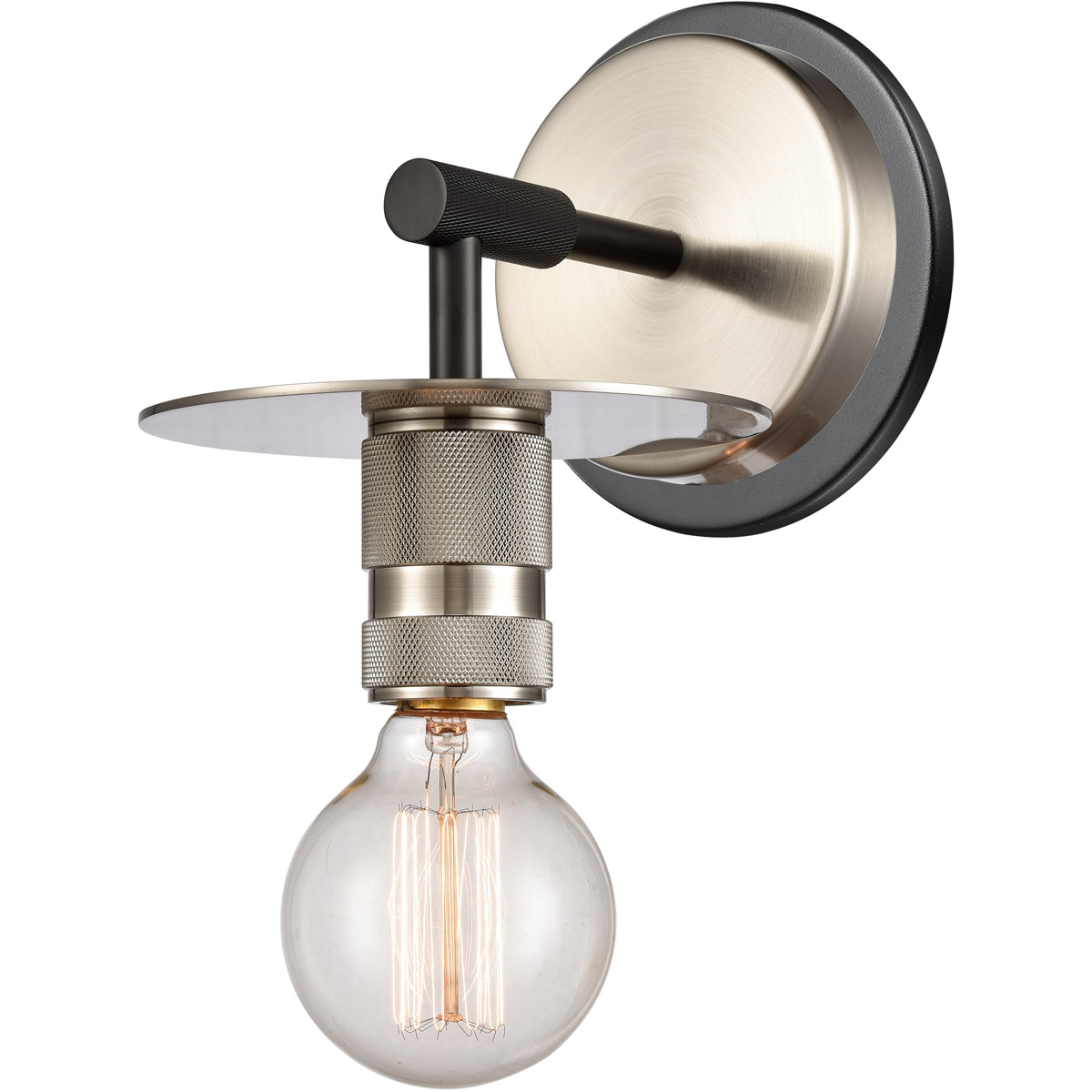 Restoration Aurora LED 5.88 inch Brushed Satin Nickel Sconce Wall Light, Restoration