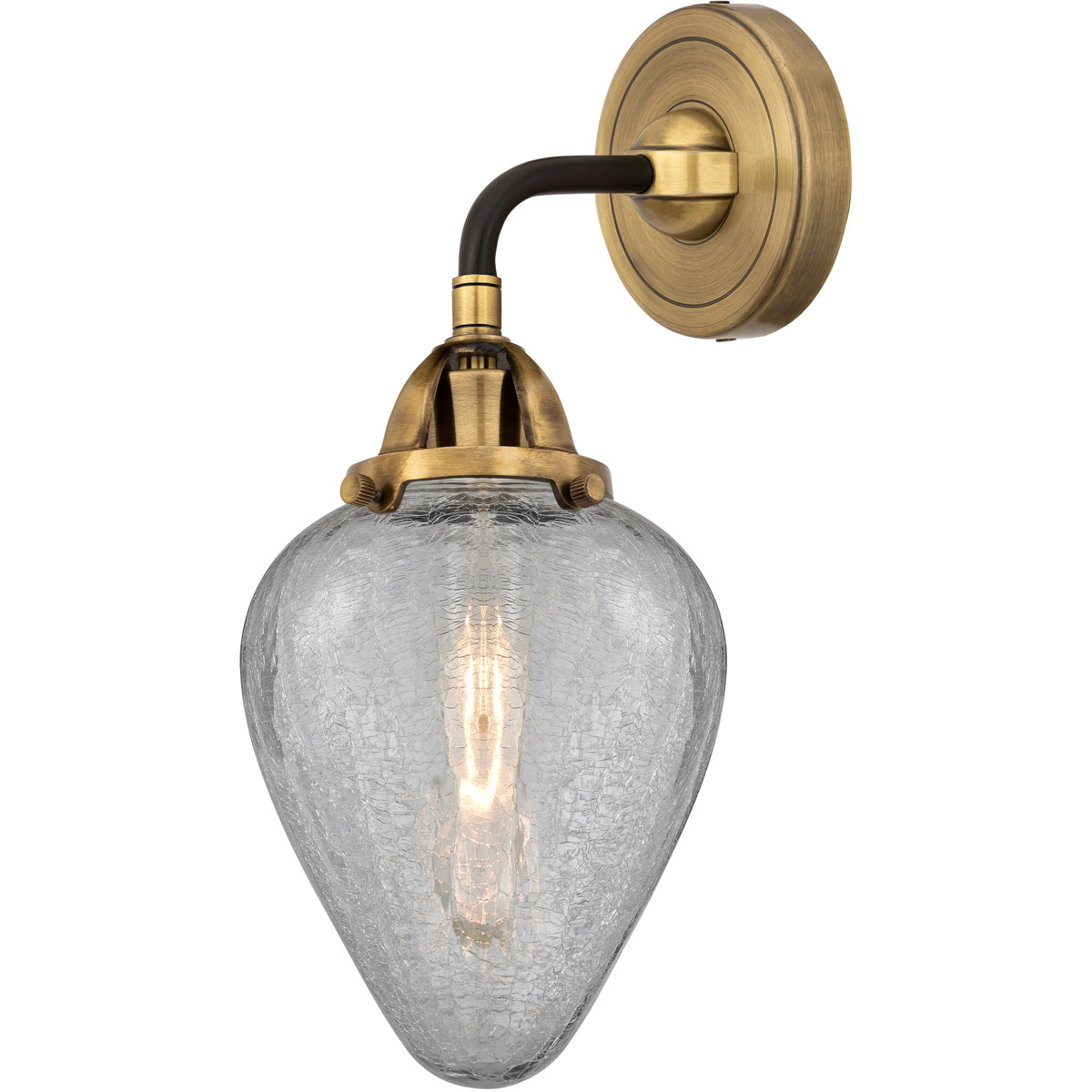 Nouveau 2 Geneseo Sconce Wall Light in Black Antique Brass