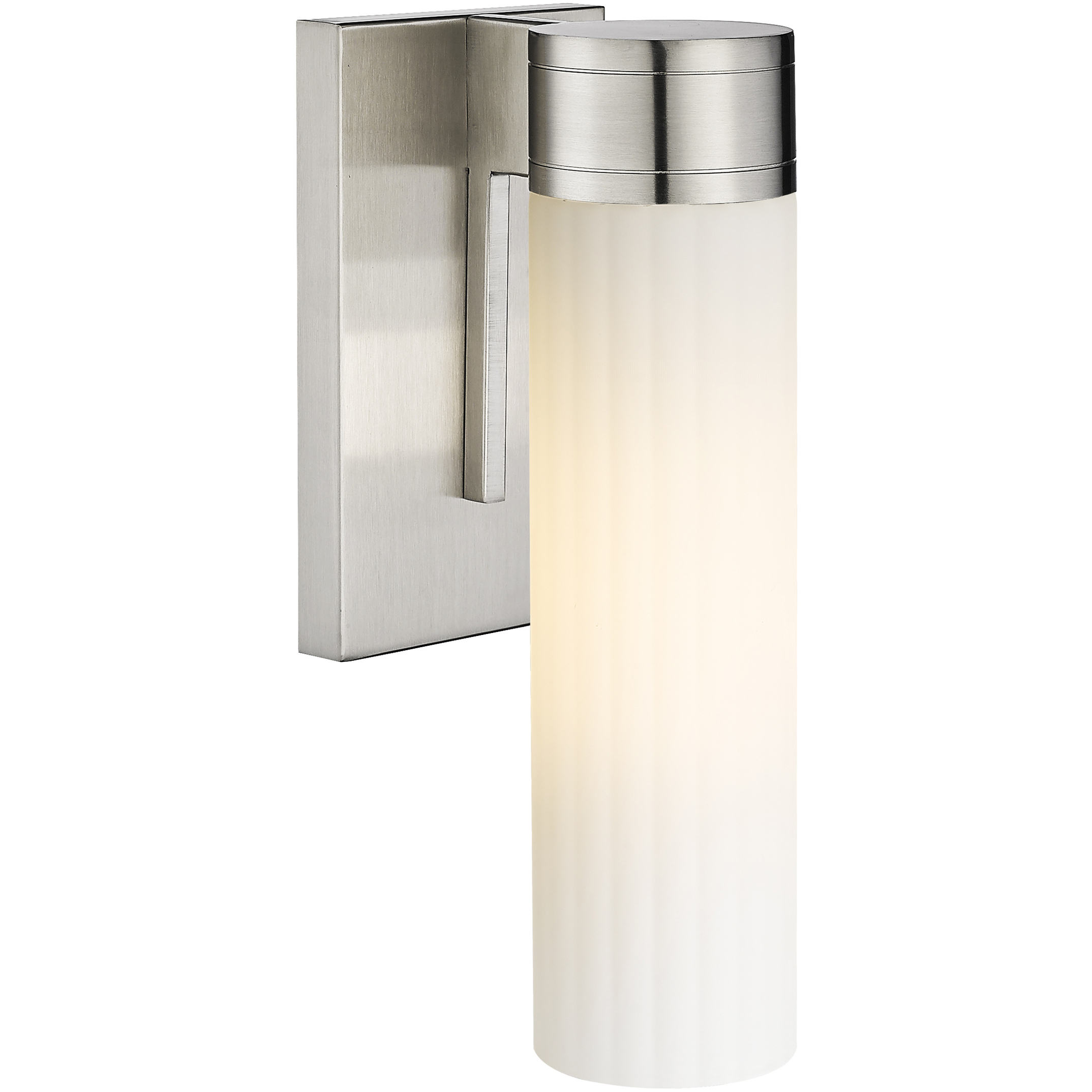 Empire 1 Light 3.13 inch Satin Nickel Sconce Wall Light in Matte White Glass
