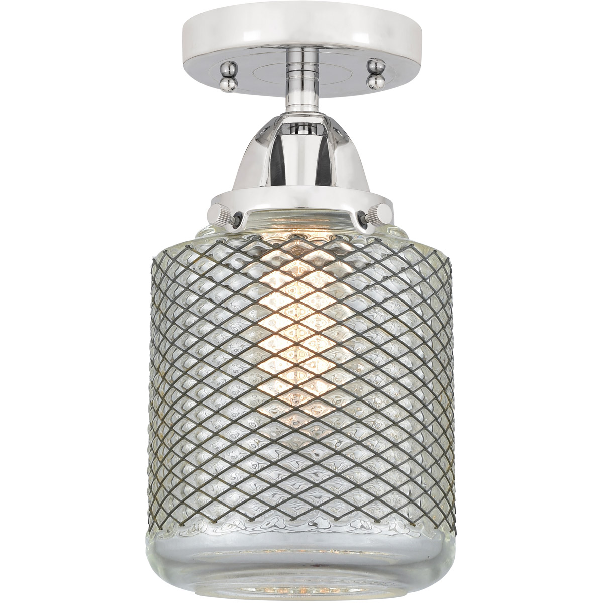 Nouveau 2 Stanton 1 Light 6 inch Polished Chrome Semi-Flush Mount Ceiling Light