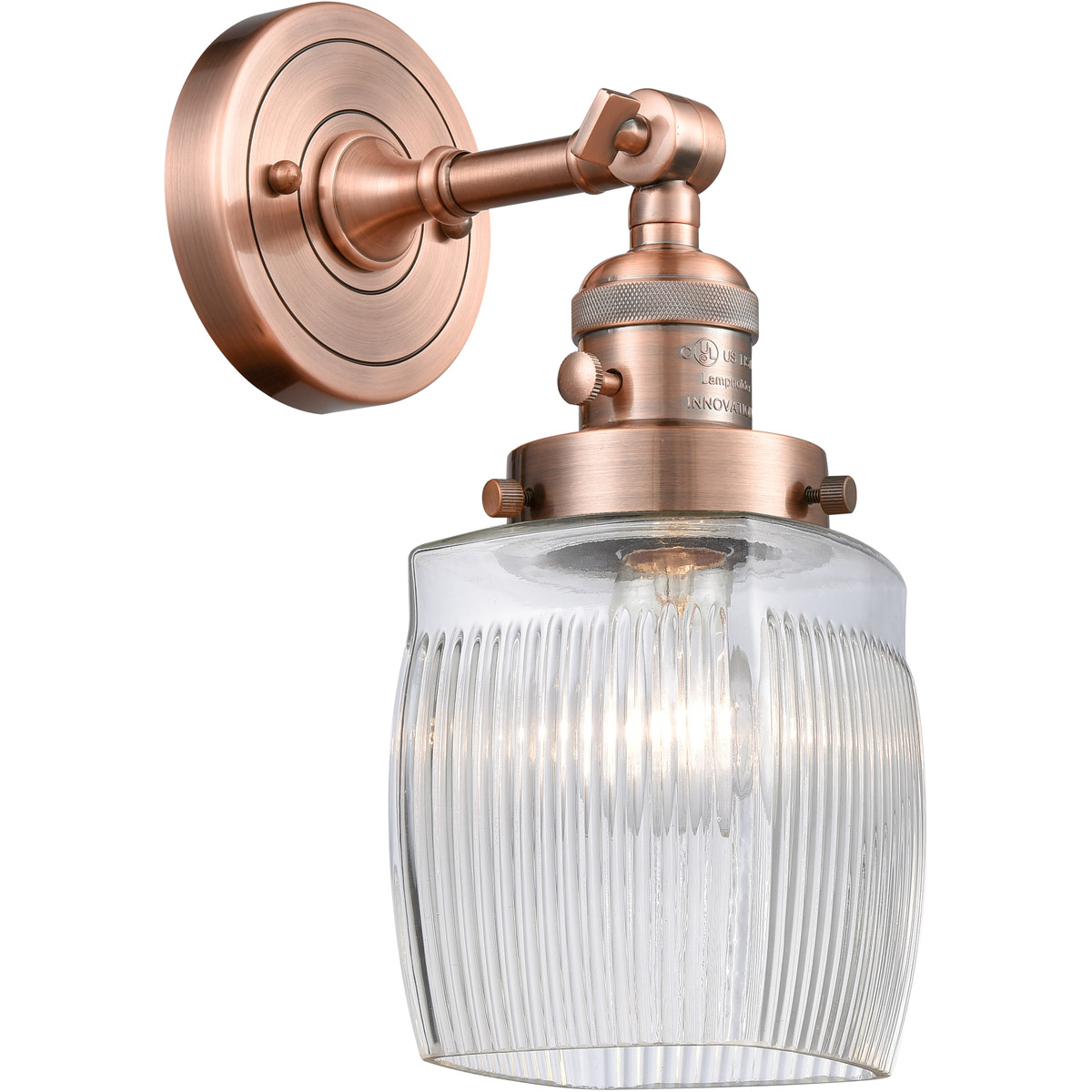 Franklin Restoration Colton 1 Light 6 inch Antique Copper Sconce Wall Light, Franklin Restoration