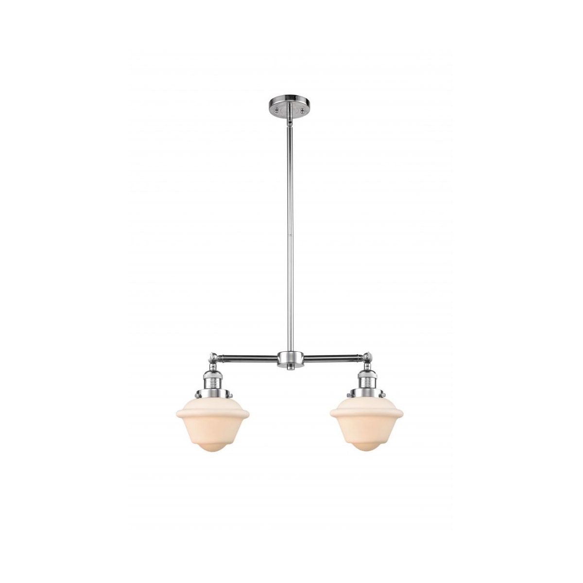 Franklin Restoration Small Oxford LED 24 inch Polished Chrome Chandelier Ceiling Light in Matte White Glass, Franklin Restoration