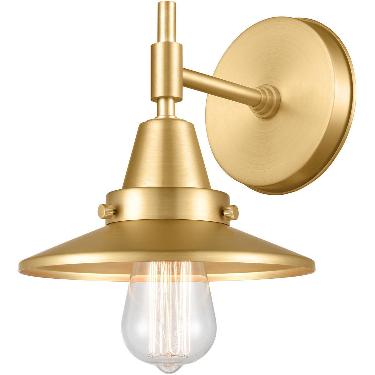 Caden LED 8 inch Brushed Brass Sconce Wall Light