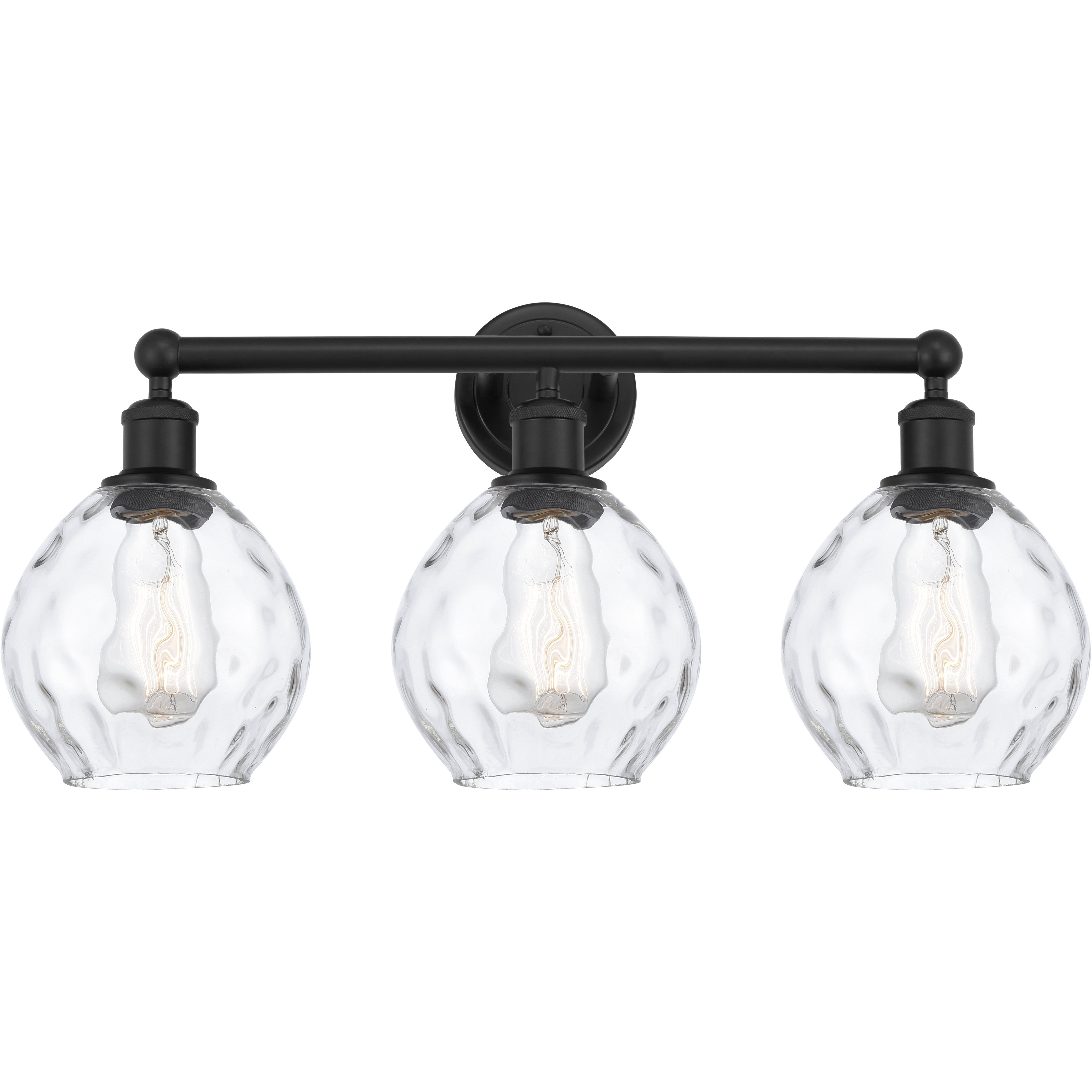 Edison Waverly 3 Light 24 inch Matte Black Bath Vanity Light Wall Light