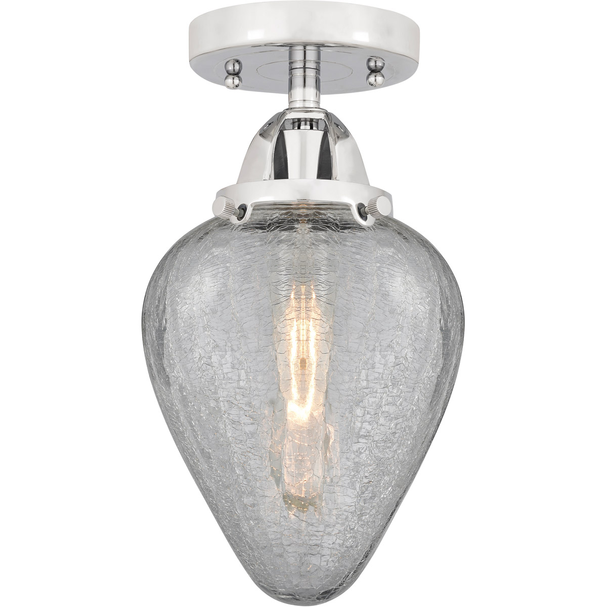 Nouveau 2 Geneseo 1 Light 7 inch Polished Chrome Semi-Flush Mount Ceiling Light
