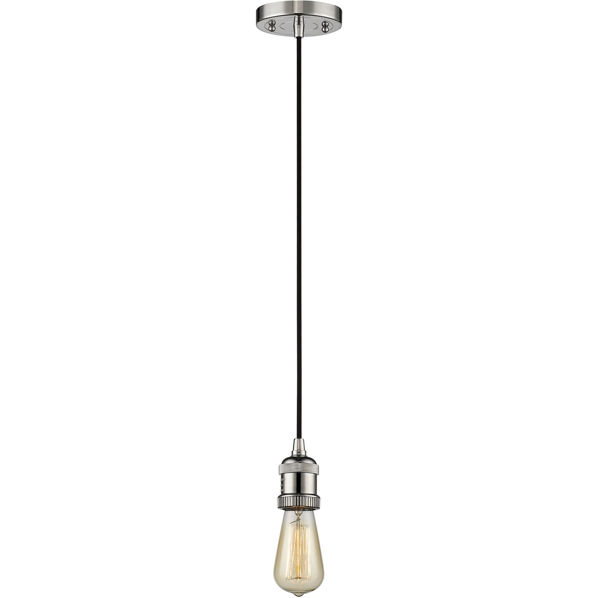 Franklin Restoration Bare Bulb LED 2 inch Polished Nickel Mini Pendant Ceiling Light, Franklin Restoration