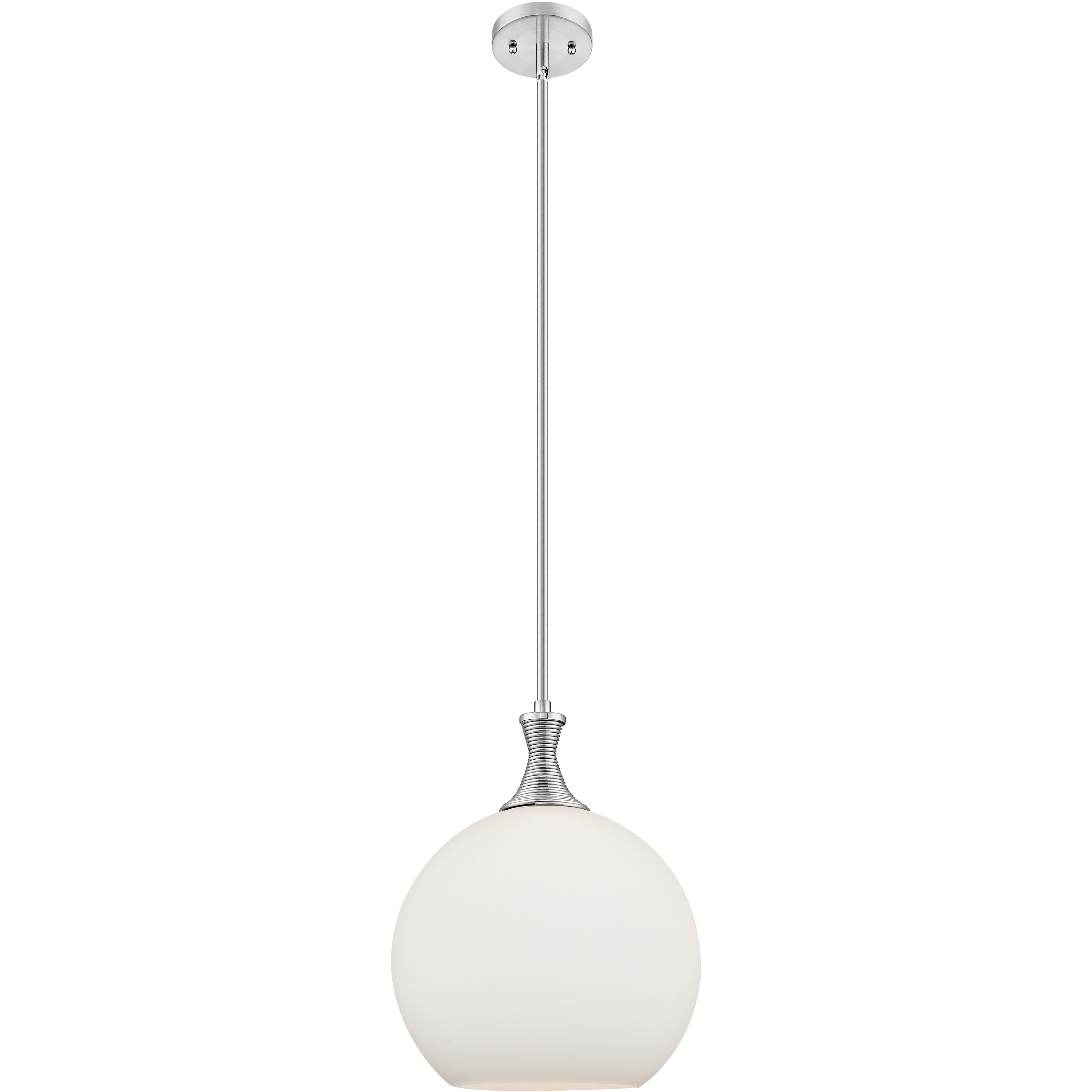 Astor 1 Light 12 inch Satin Nickel Mini Pendant Ceiling Light in Matte White Glass