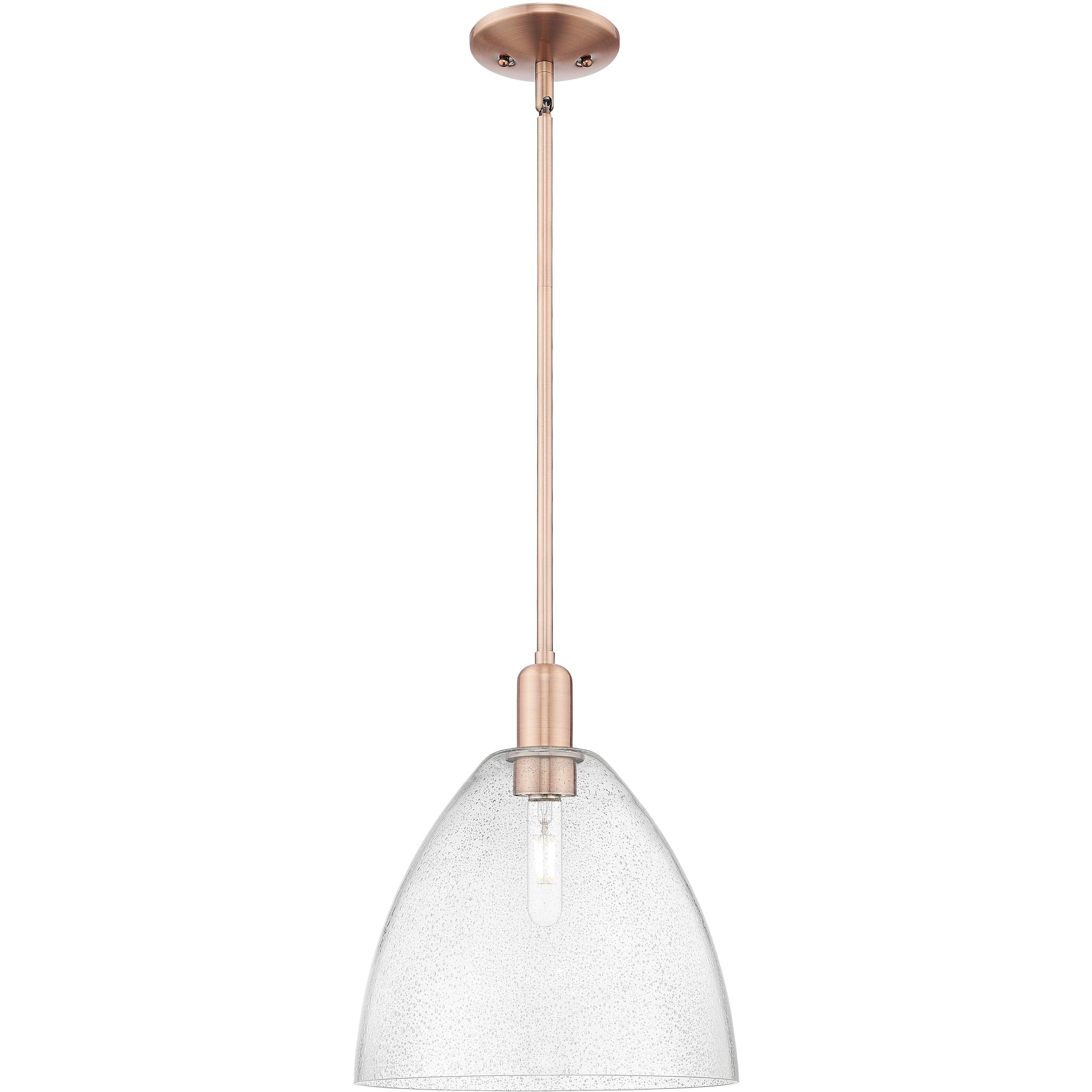 Arcadia Bristol 1 Light 12 inch Antique Copper Mini Pendant Ceiling Light in Seedy