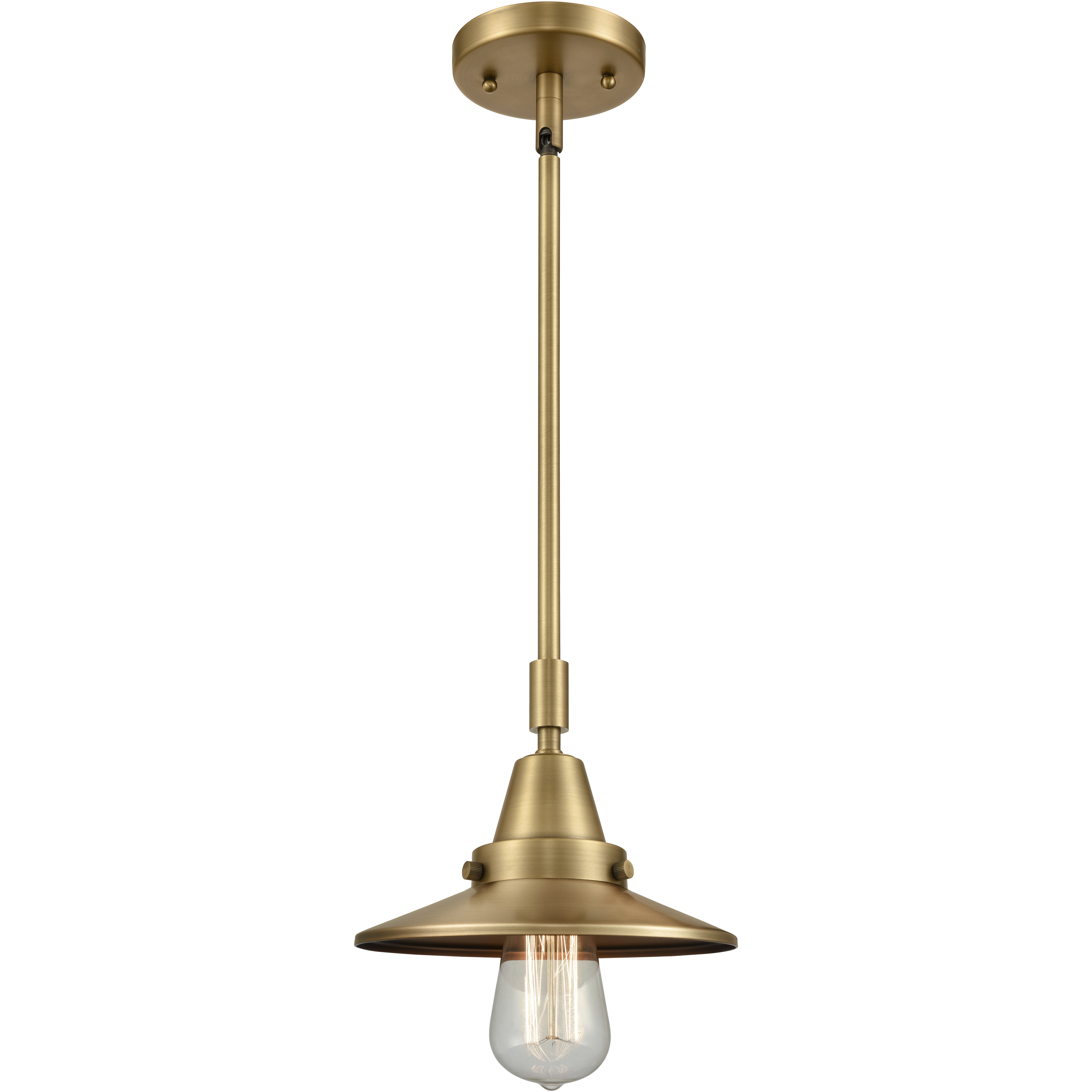 Franklin Restoration Railroad LED 8 inch Brushed Brass Mini Pendant Ceiling Light