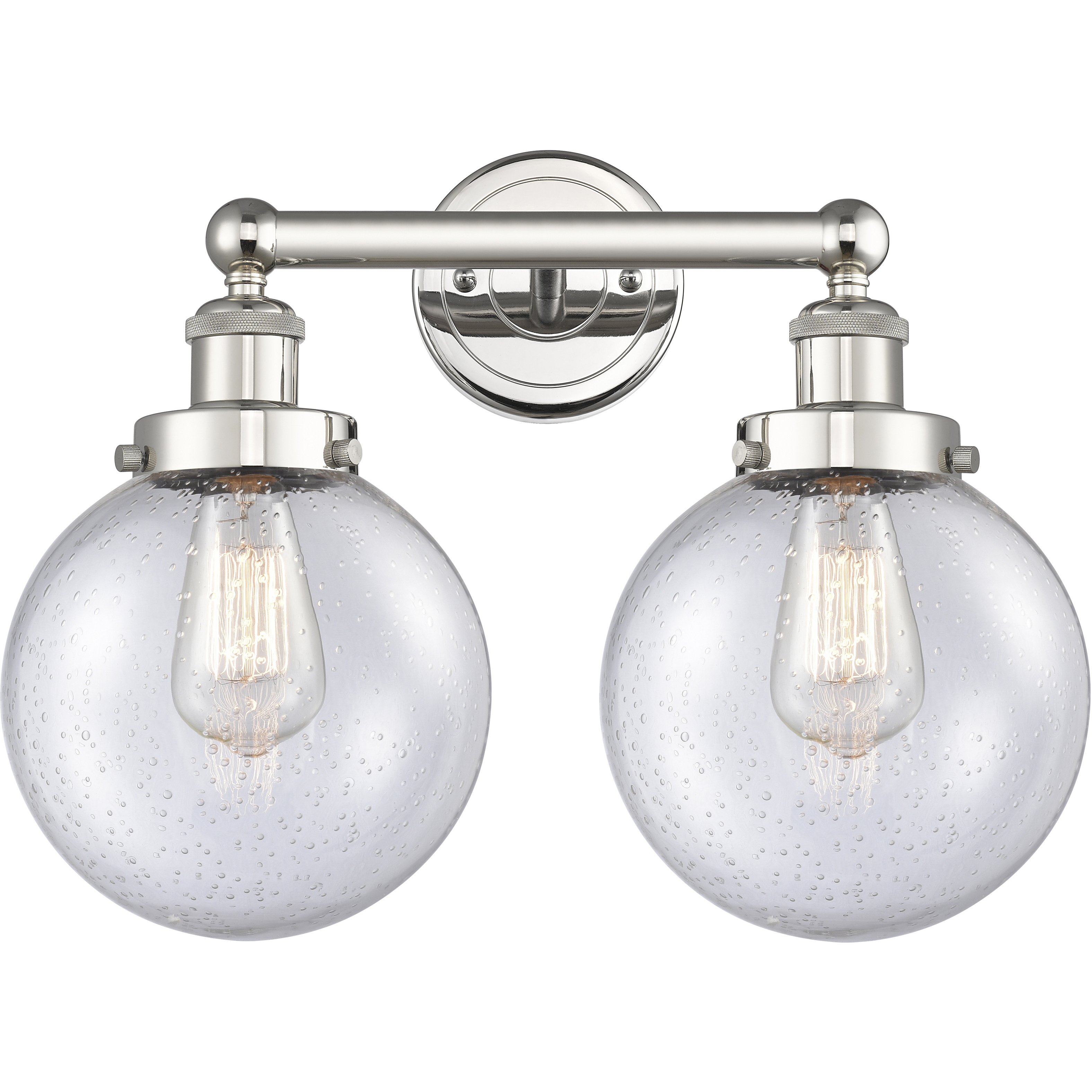 Beacon 2 Light 15.5 inch Polished Nickel Bath Vanity Light Wall Light in Seedy