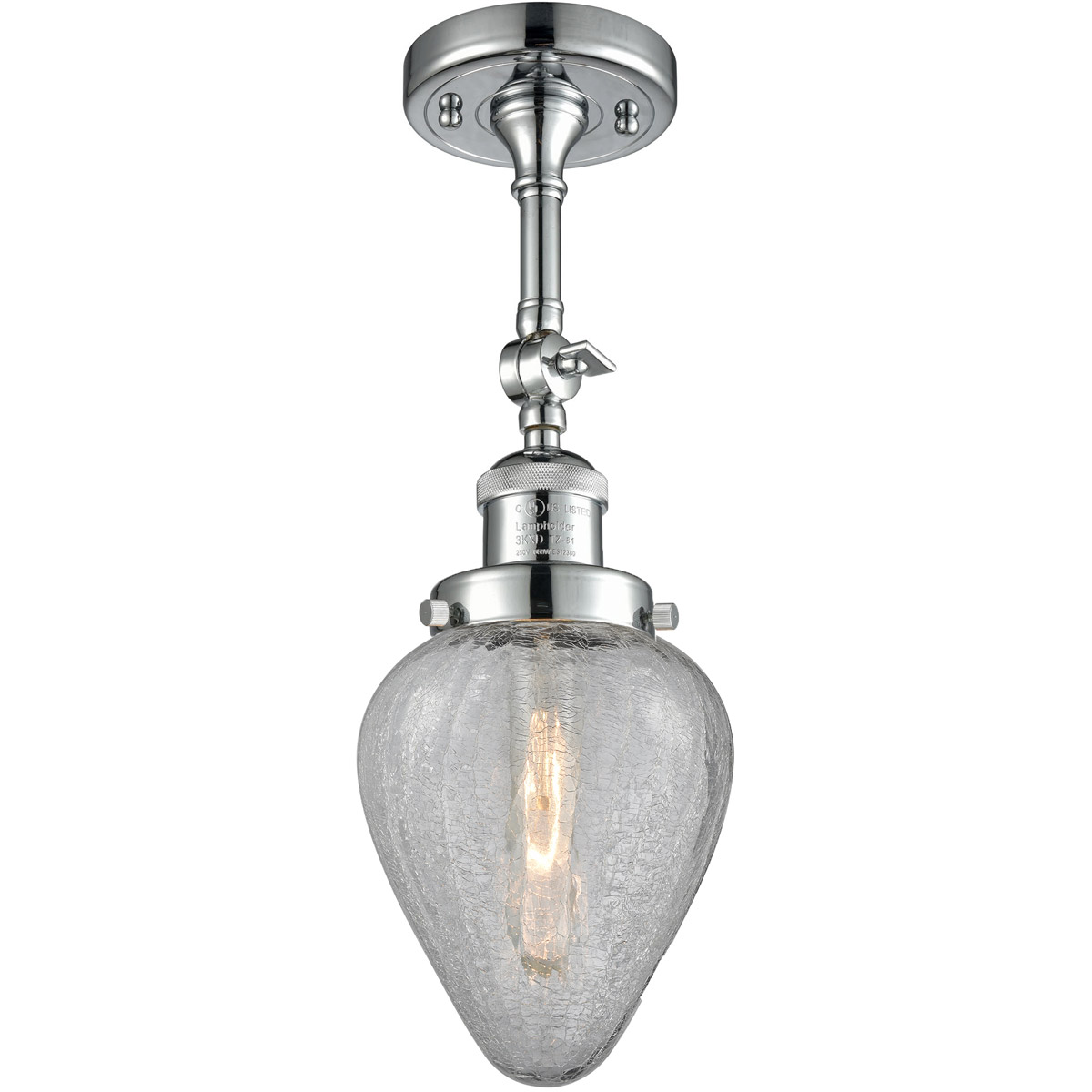 Franklin Restoration Geneseo LED 7 inch Polished Chrome Semi-Flush Mount Ceiling Light, Franklin Restoration